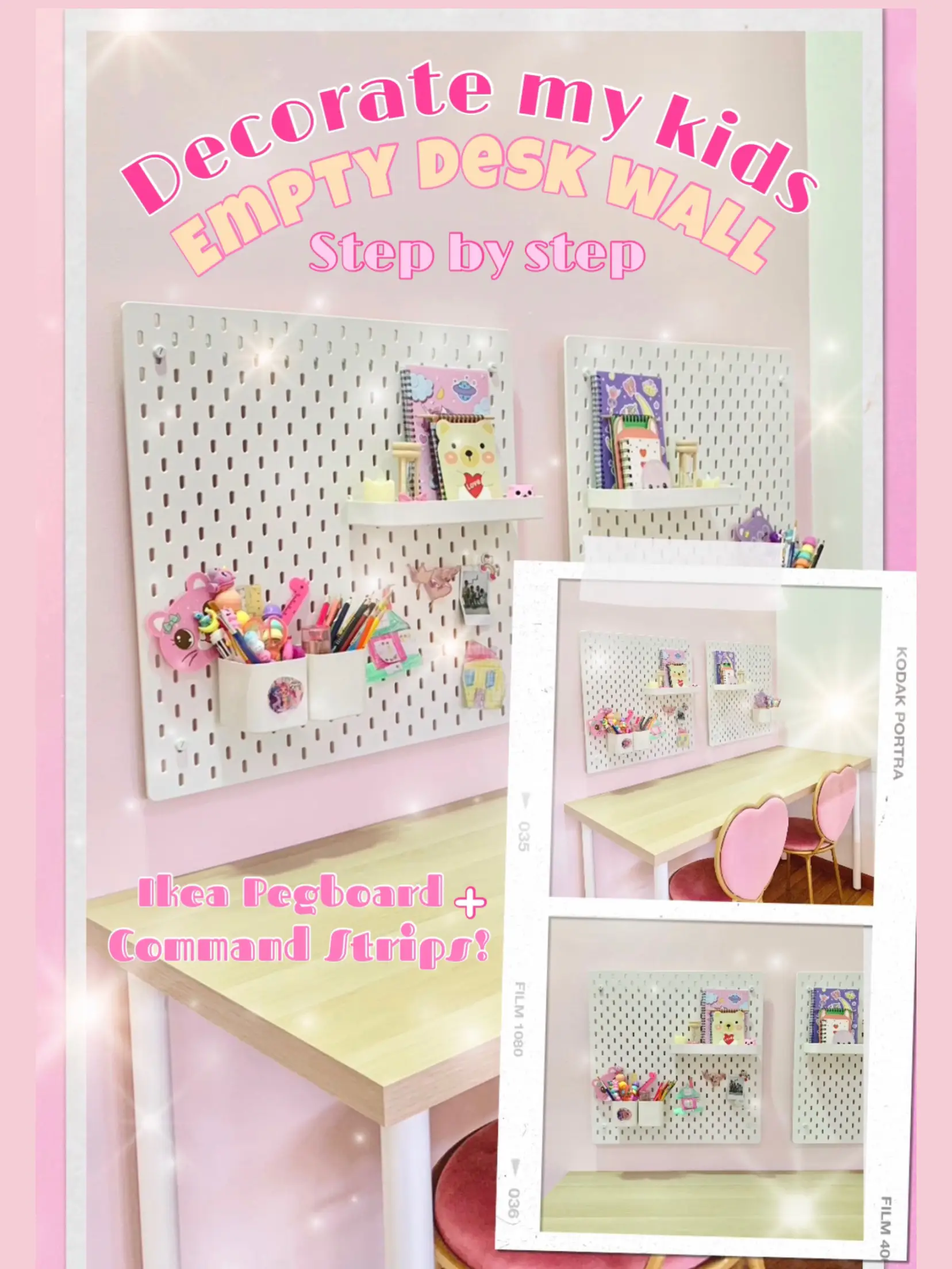 How to hang an IKEA pegboard with command strips - My Inspiration Corner