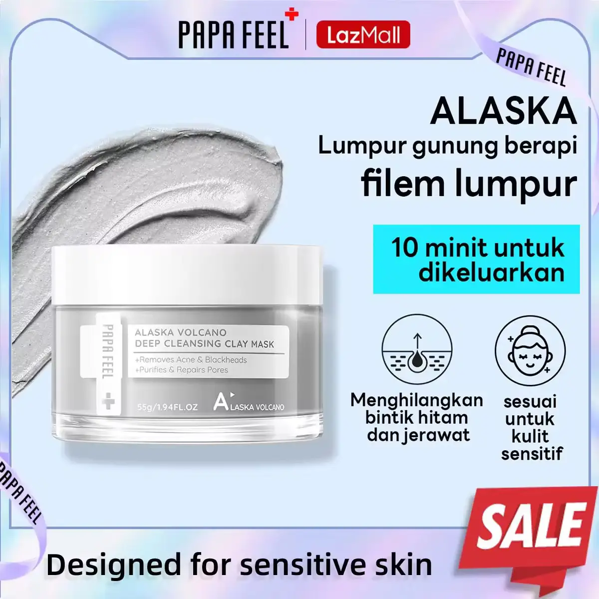 PAPA FEEL ALASKA VOLCANO DEEP CLEANSING CLAY MASK