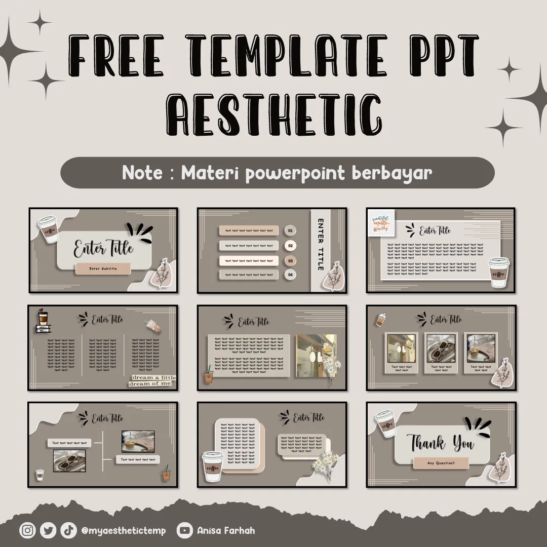 TEMPLATE POWERPOINT AESTHETIC Galeri diposting oleh myaesthetictemp Lemon8