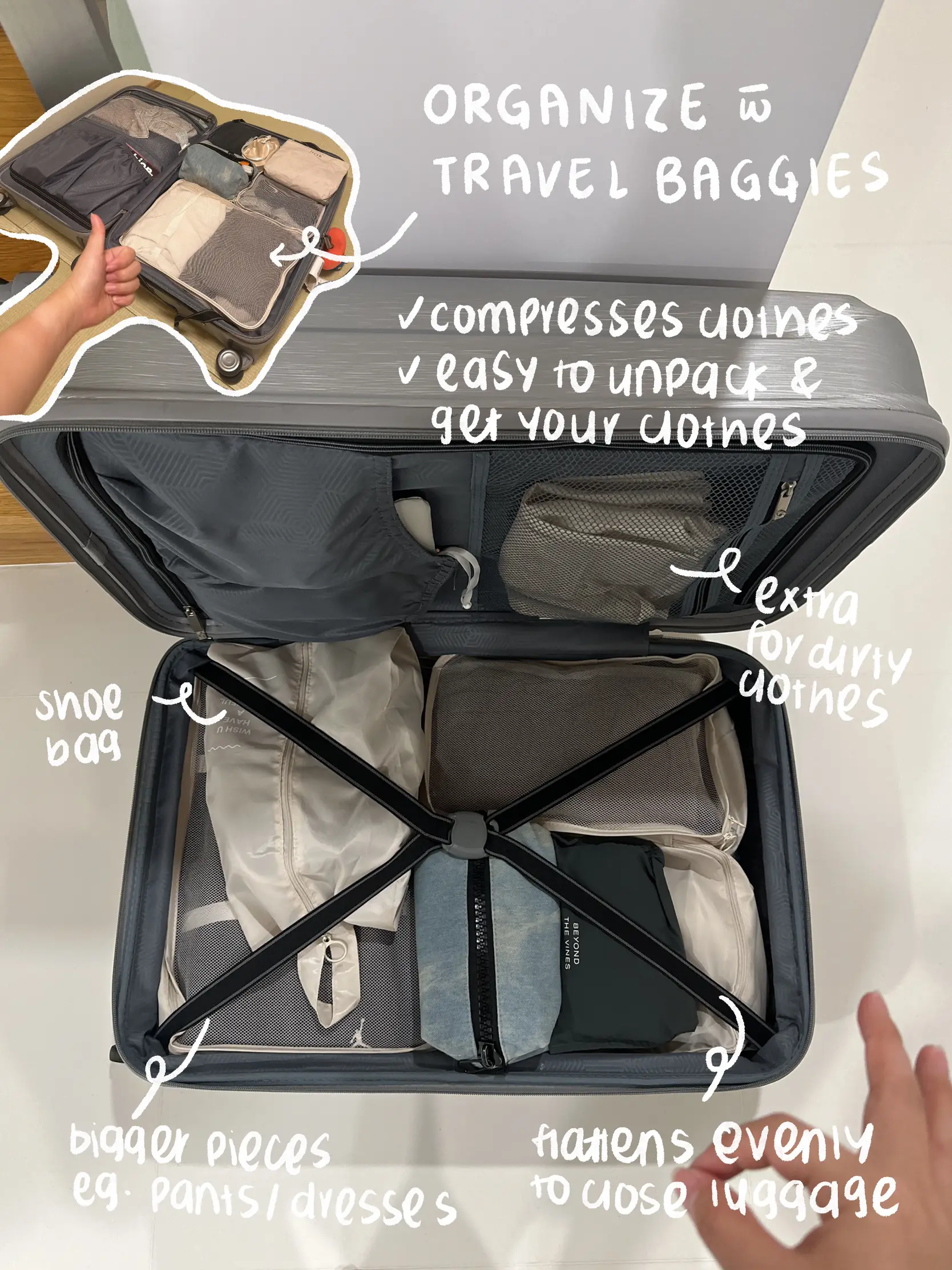Luggage, Travel Hack Cabin Case with Hand Bag Compartment