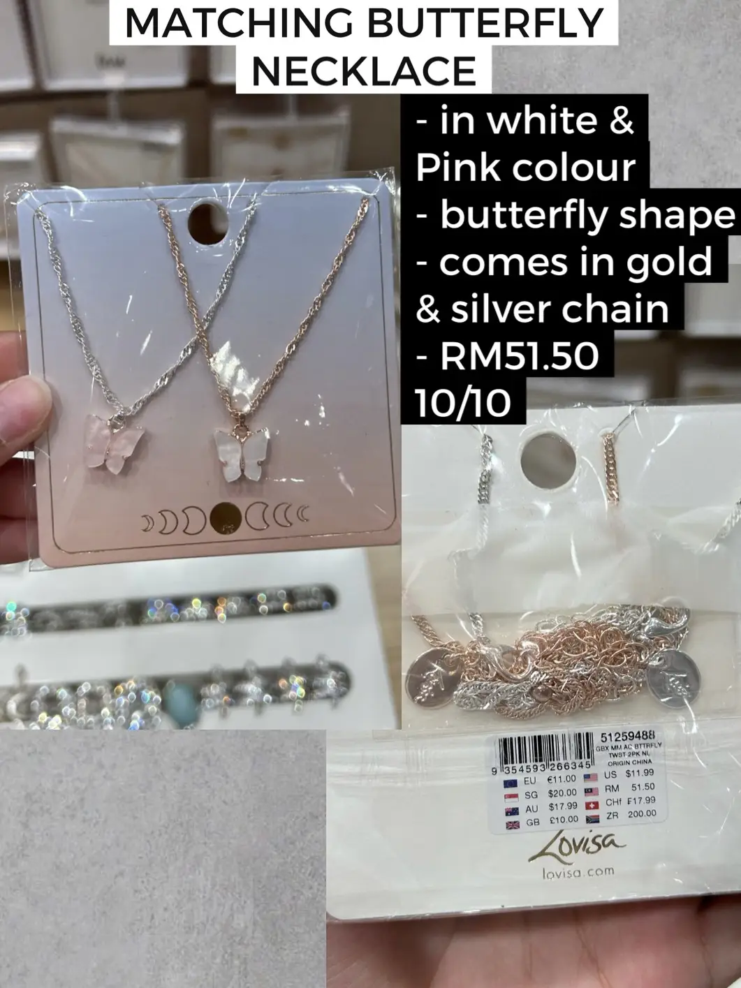 Rose Gold Heart & Key Necklace Pack - Lovisa