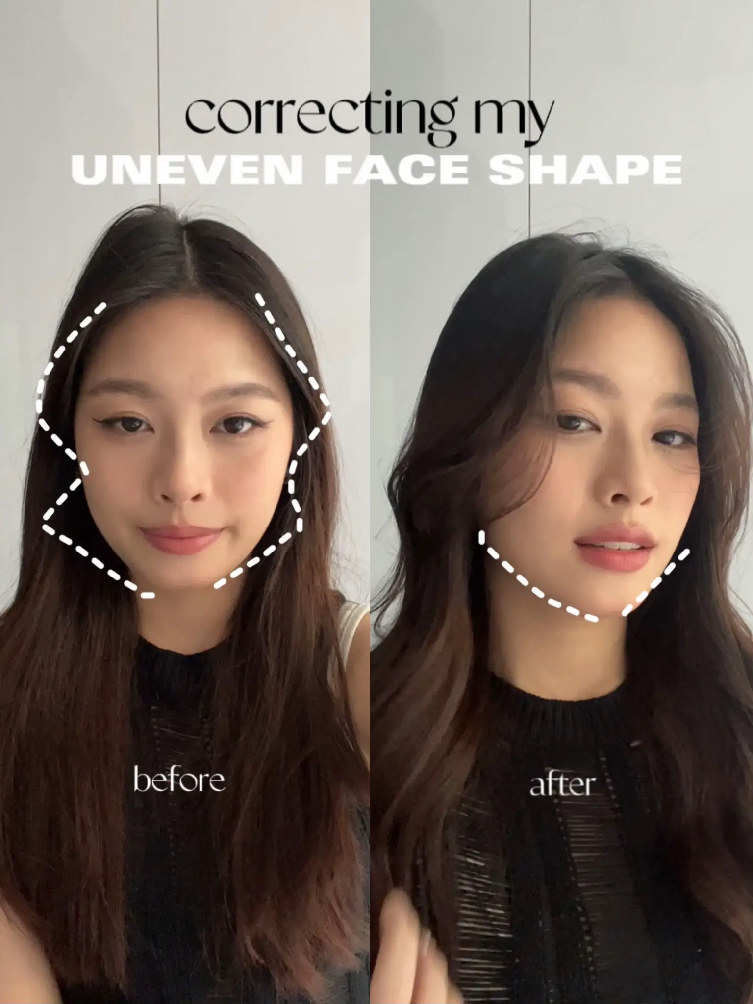 HAIRSTYLING for uneven wide angular face shapes, Video published by  francesca