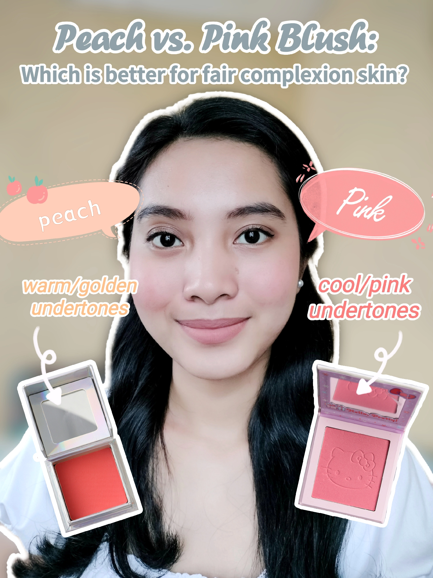 Pink vs. Peach Blush: Which is better for fair complexion skin