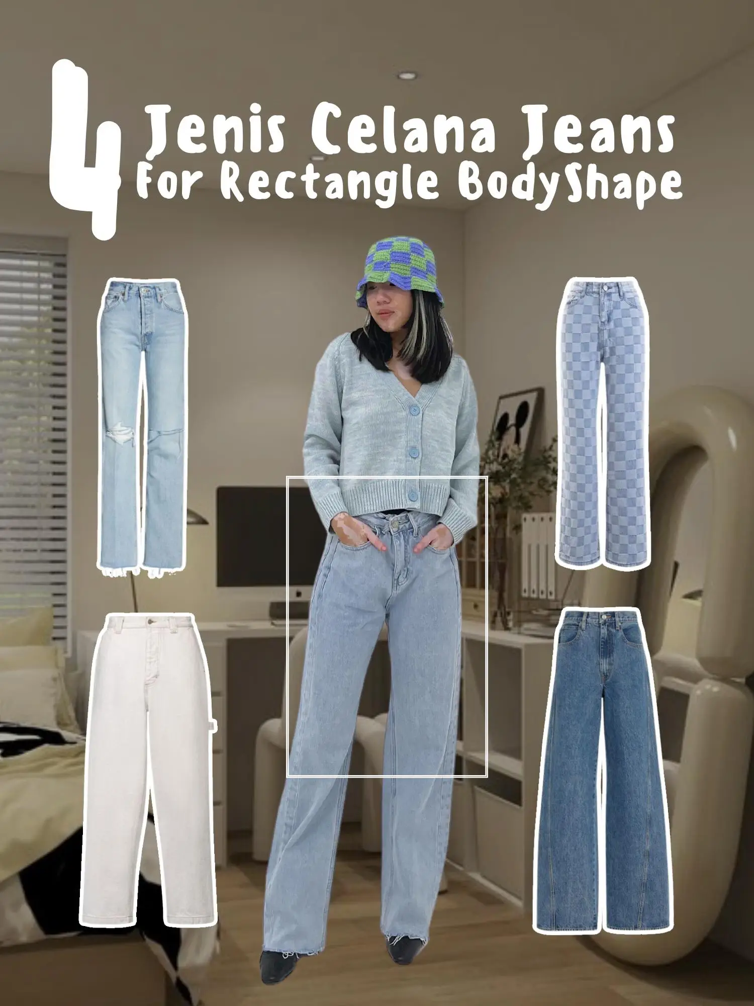 Bootcut Jeans for Rectangle Body Shape 🙇🏻‍♀️🙌🏻🤔👀
