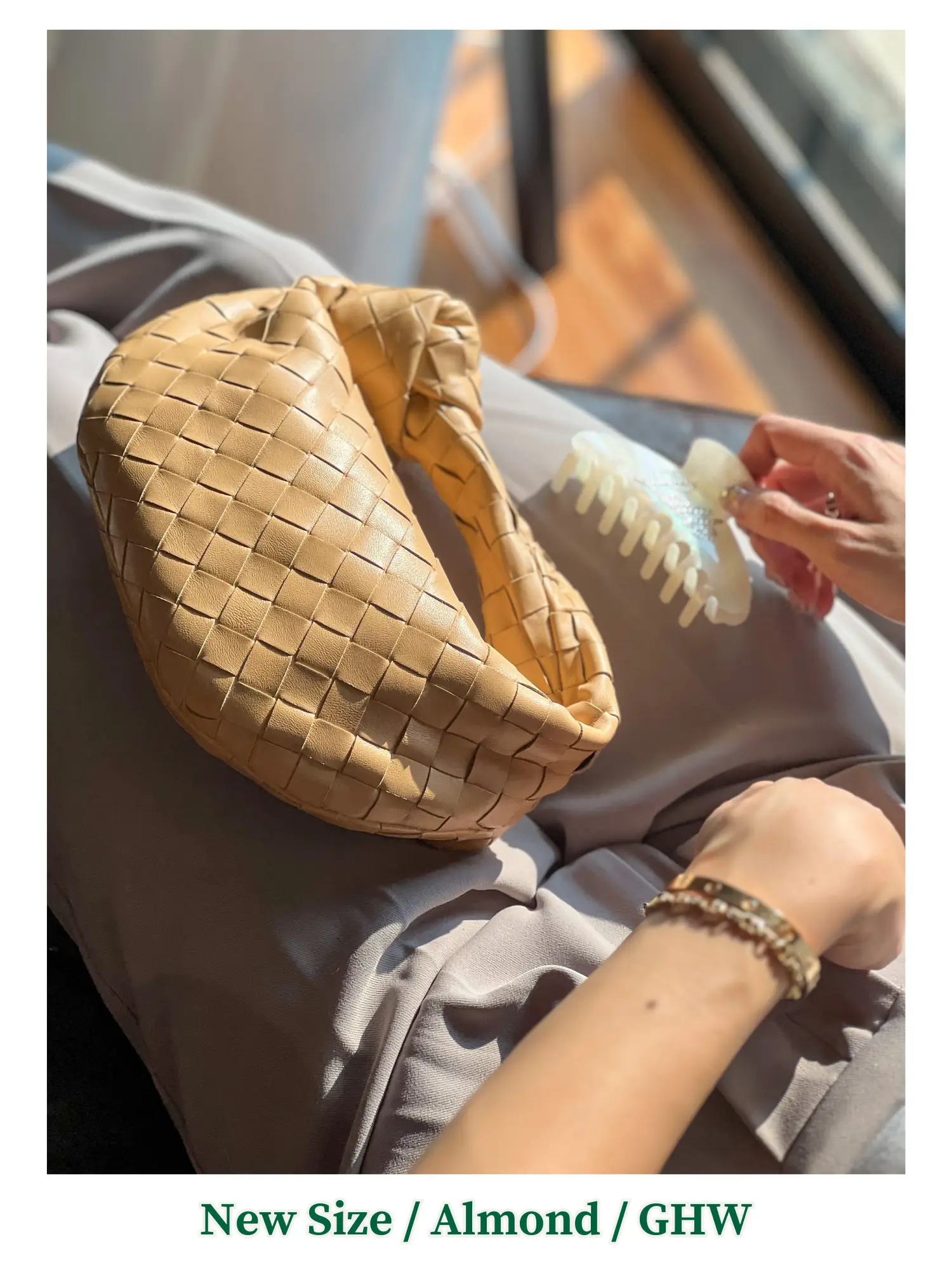 Bottega Veneta Mini Jodie Bag in Almond & Gold