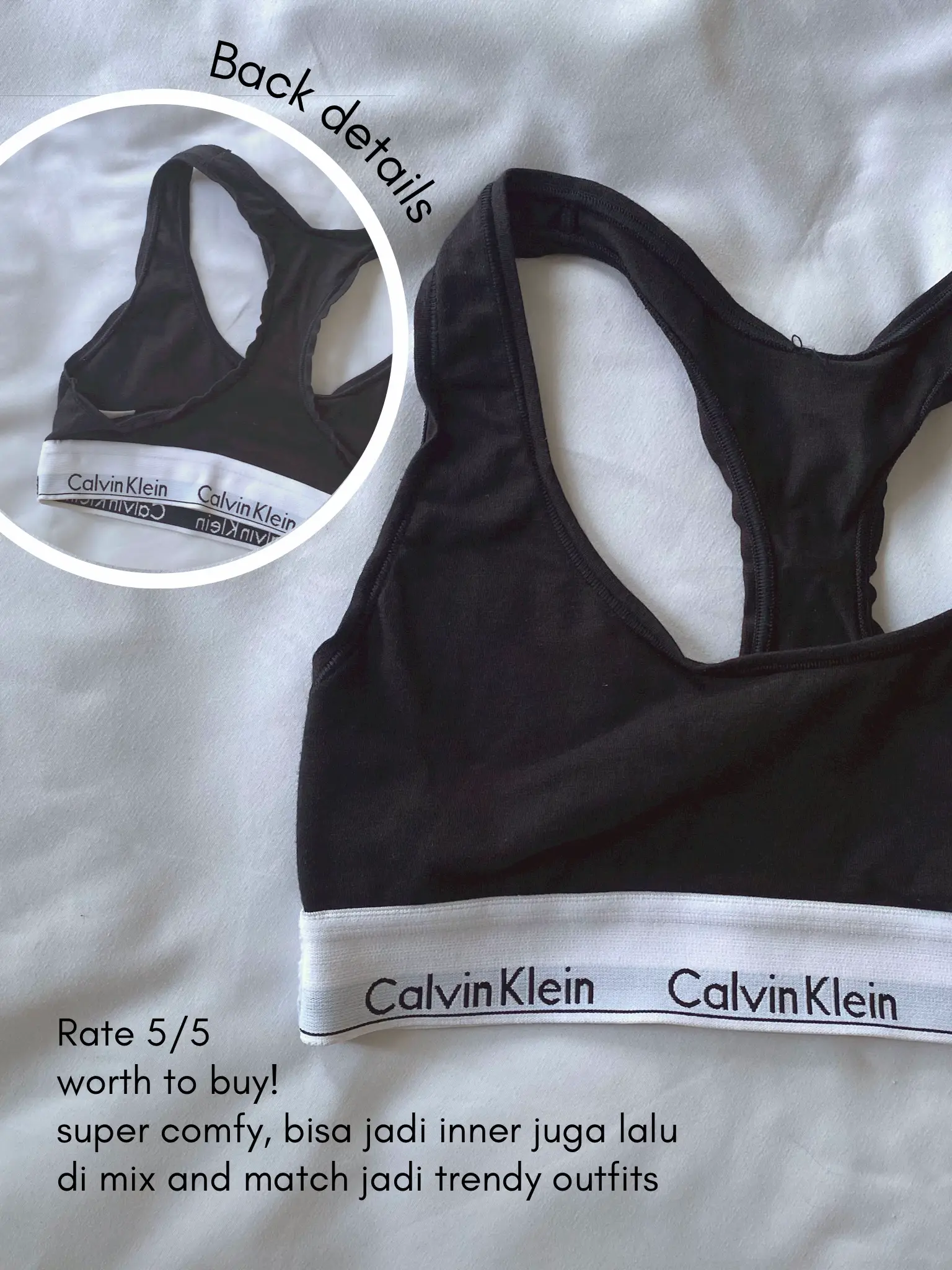 Calvin Klein Bralette Review, price, outfit inspo