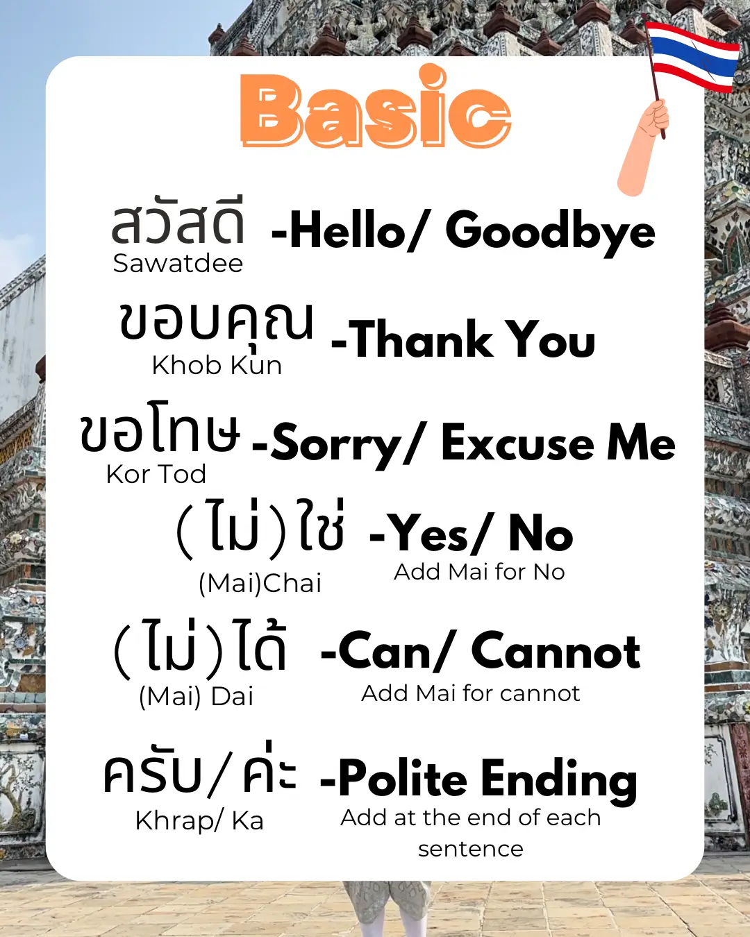 THAI PHRASES you have to know before coming to TH🇹🇭's images(1)