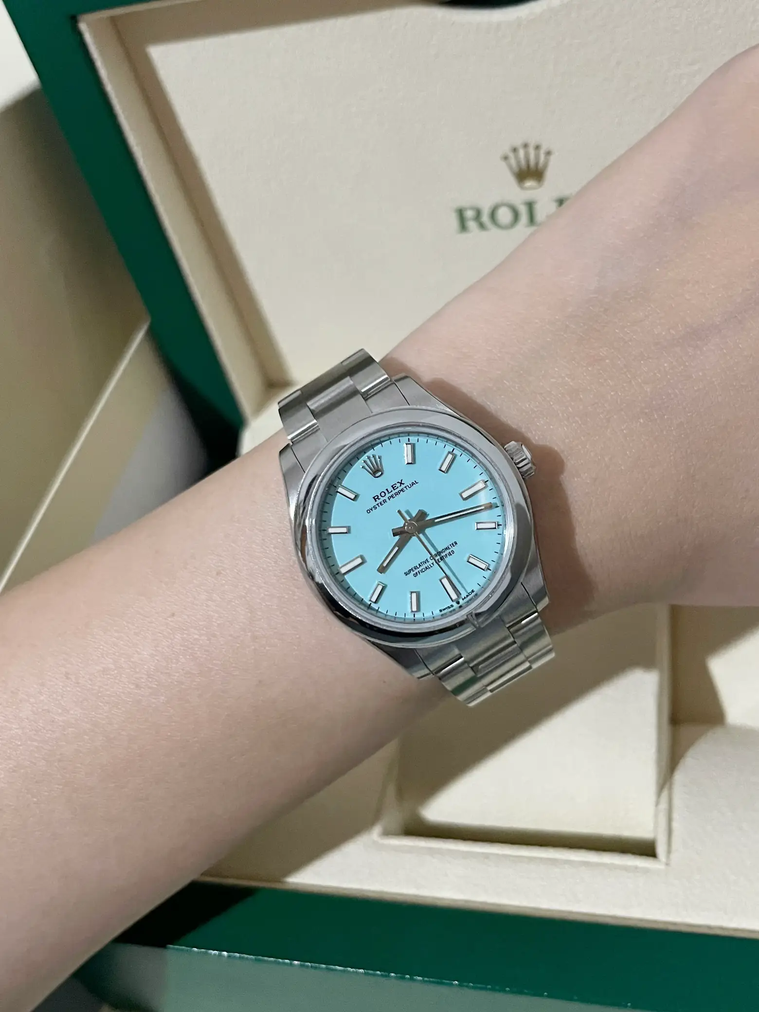 Rolex OP31 tiffany blue Punpun Lemon8