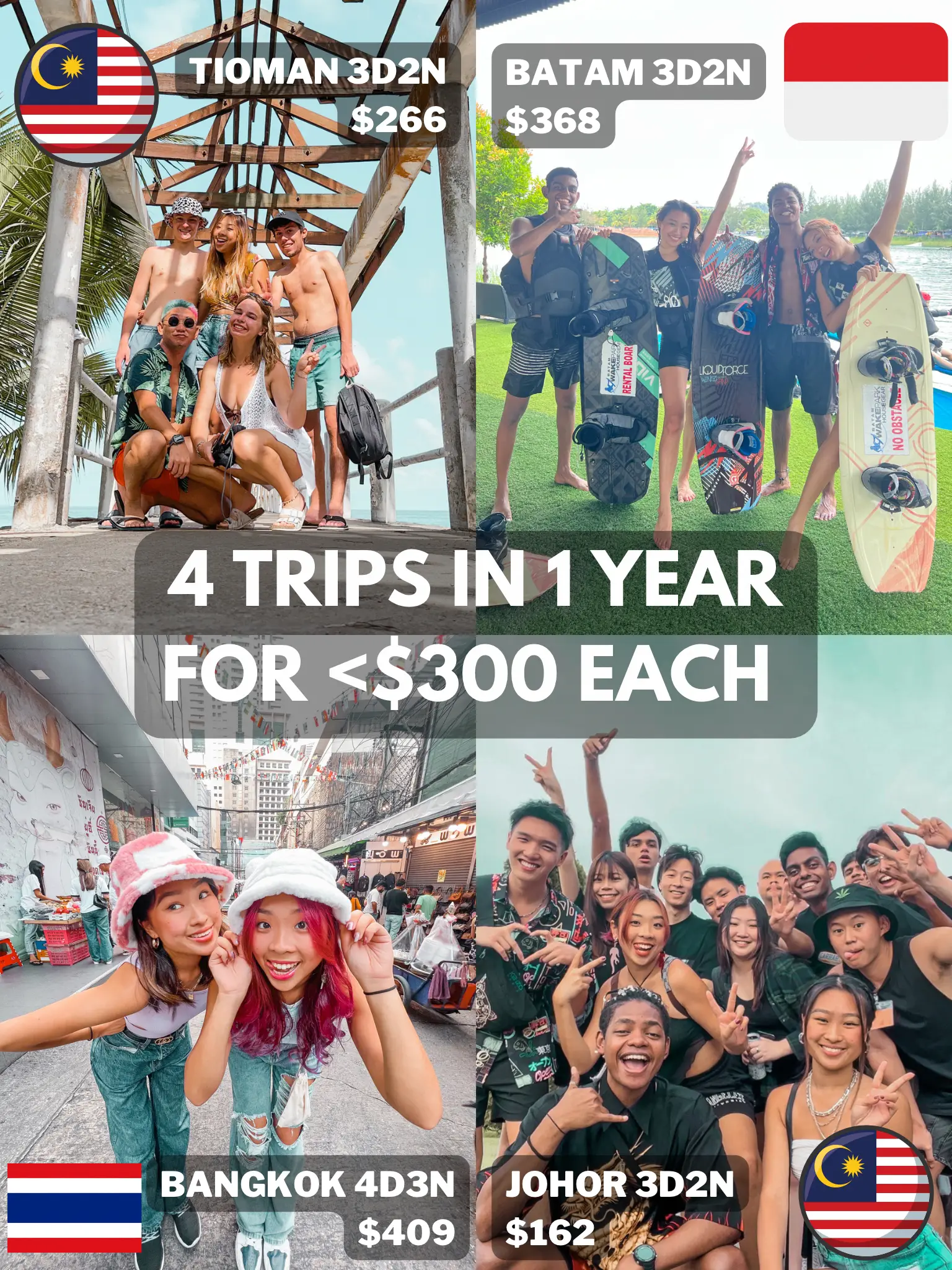 4 TRIPS IN 1 YEAR FOR <$300 EACH ✈️'s images(0)