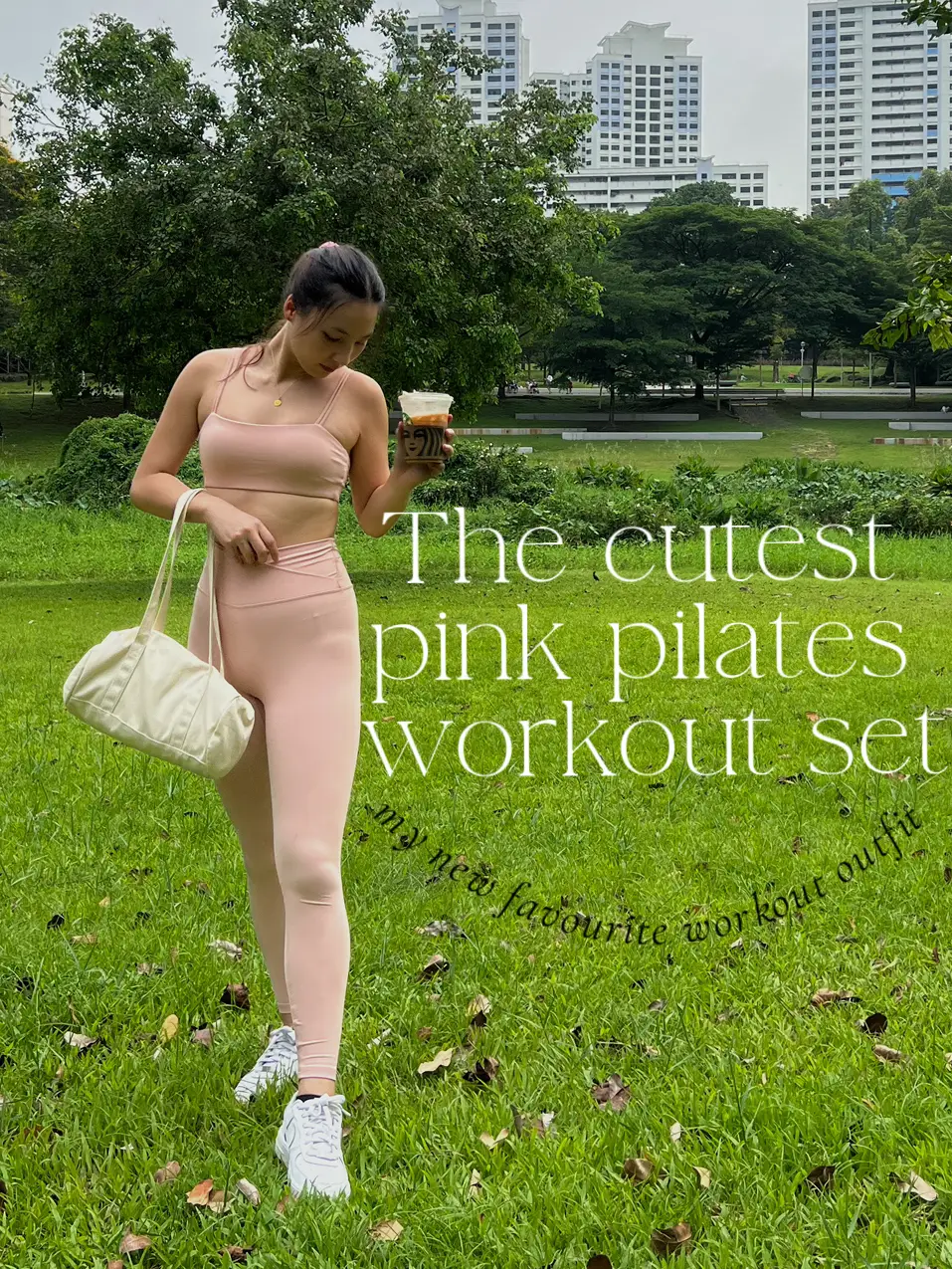 i found the prettiest pink pilates outfit 🌸💋