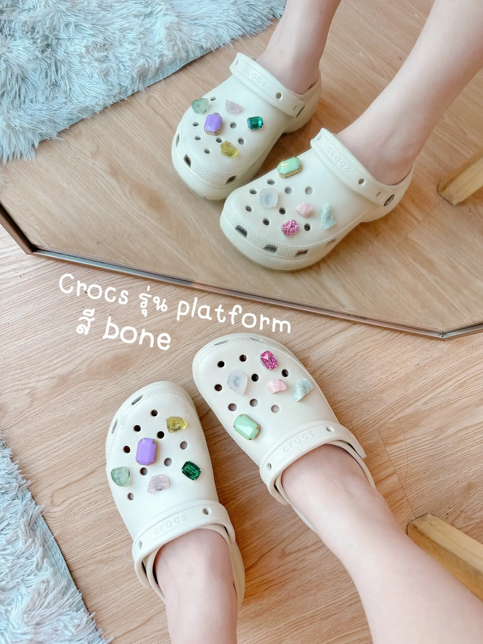 Crocs platform & jibbitz are wholeheartedly cute. ❤️, Gallery posted by  TONG