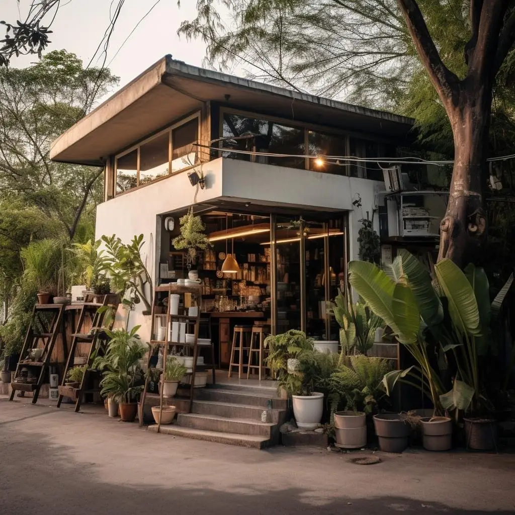 Idea Beautiful cafe in the garden Gallery posted by Narbaan Coffee