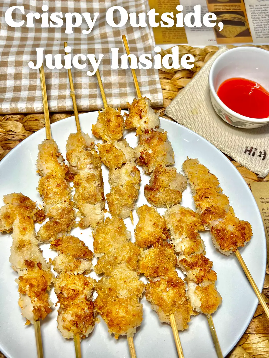 Breaded Chicken Skewers Recipe - Natasha's Kitchen