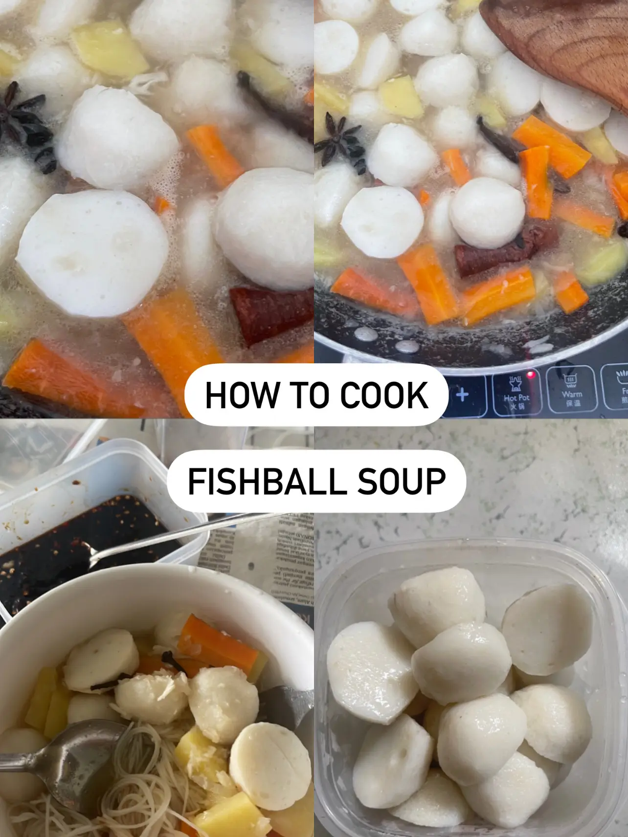 Sup Baso Ikan dan Tahu - Homemade Fish Balls and Tofu Soup