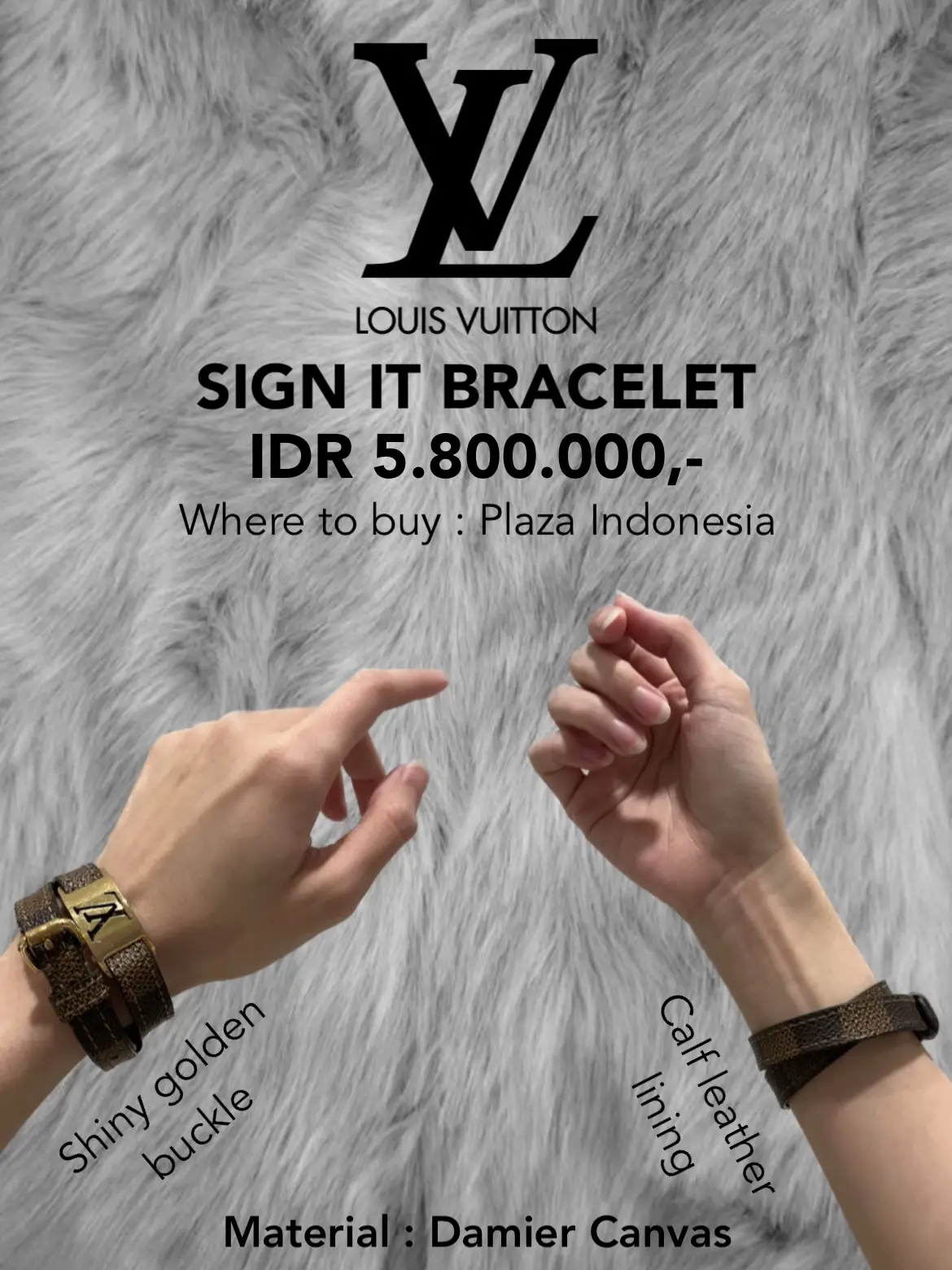 lv sign it bracelet