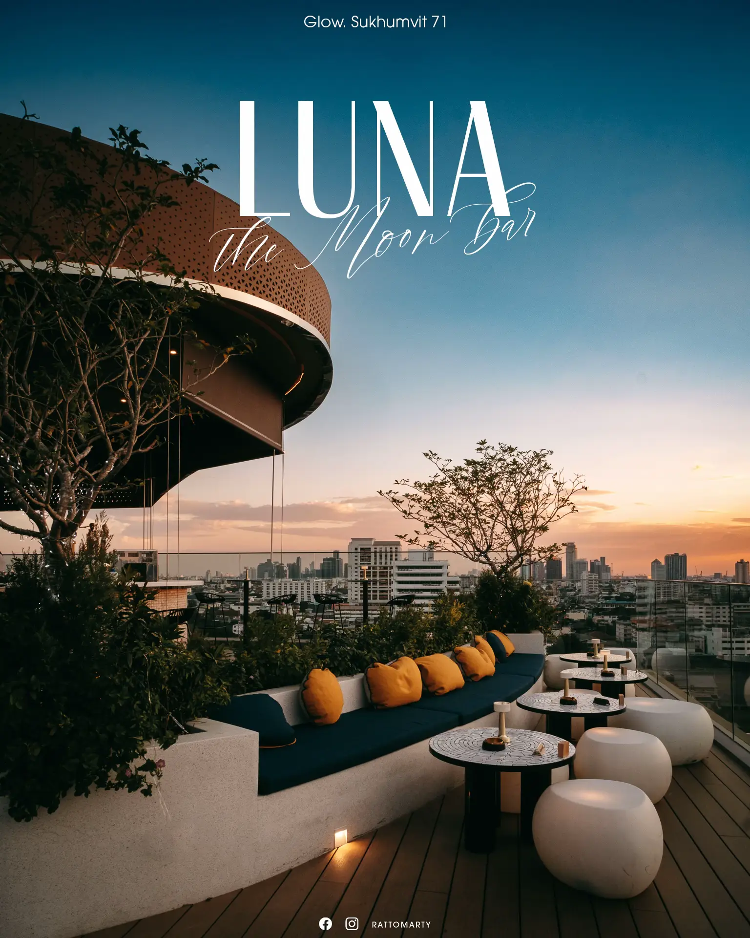 ชมวิวพระอาทิตย์ตกดิน ท่ามกลางตึกสูงระฟ้า LUNA The Moon Bar's images(0)