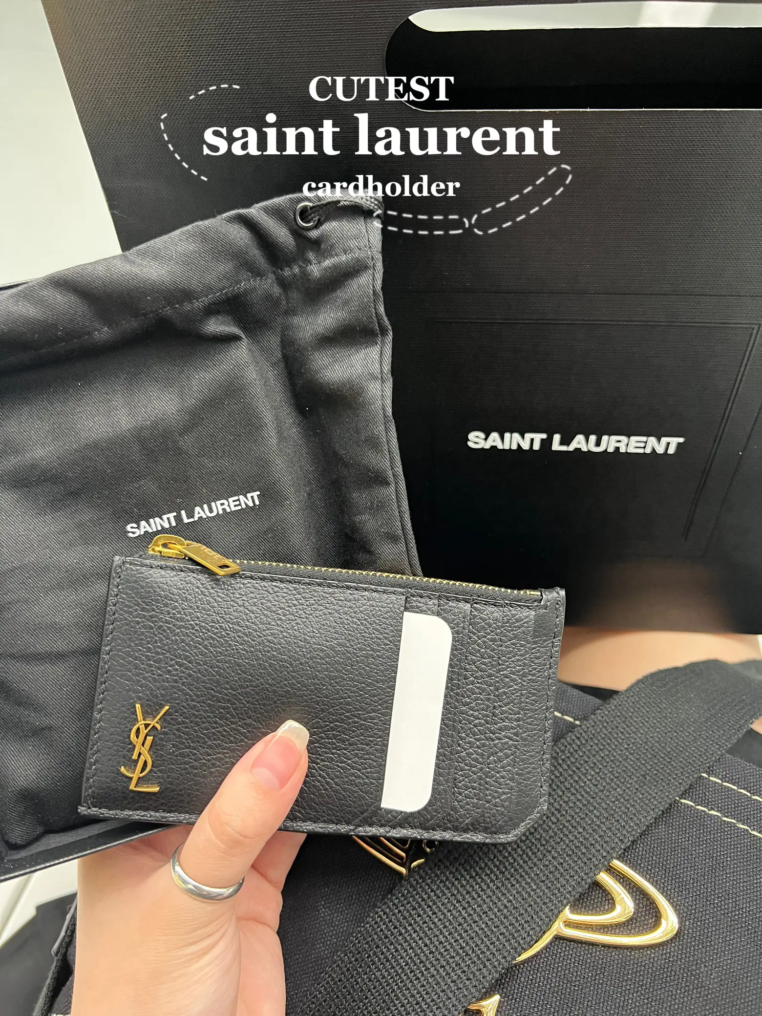 Review: Saint Laurent YSL MONOGRAM CARDHOLDER (Rouge Opyum & Black) +  Unboxing 