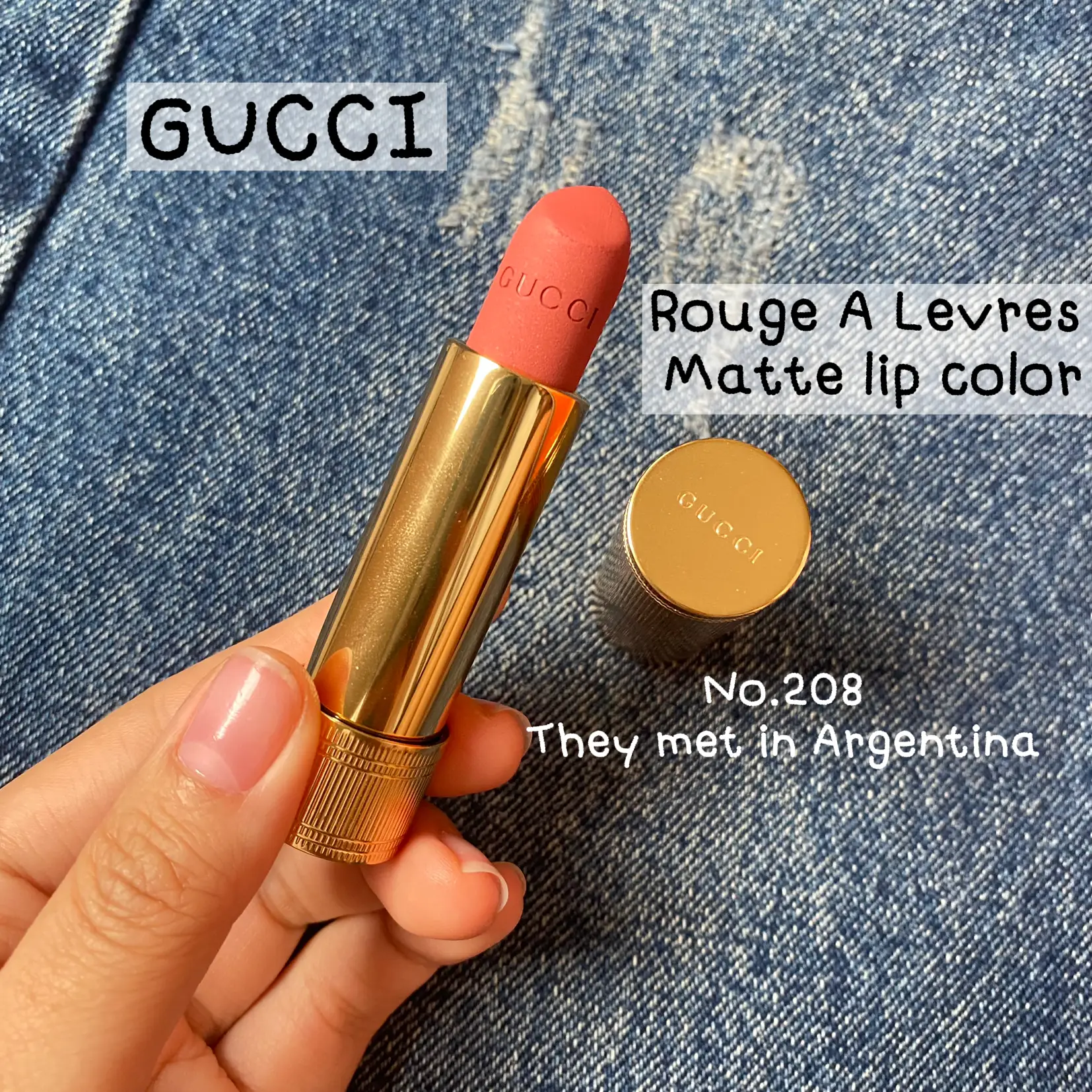 Gucci matte lip color lip Gucci Let's be Gucci Gang😝