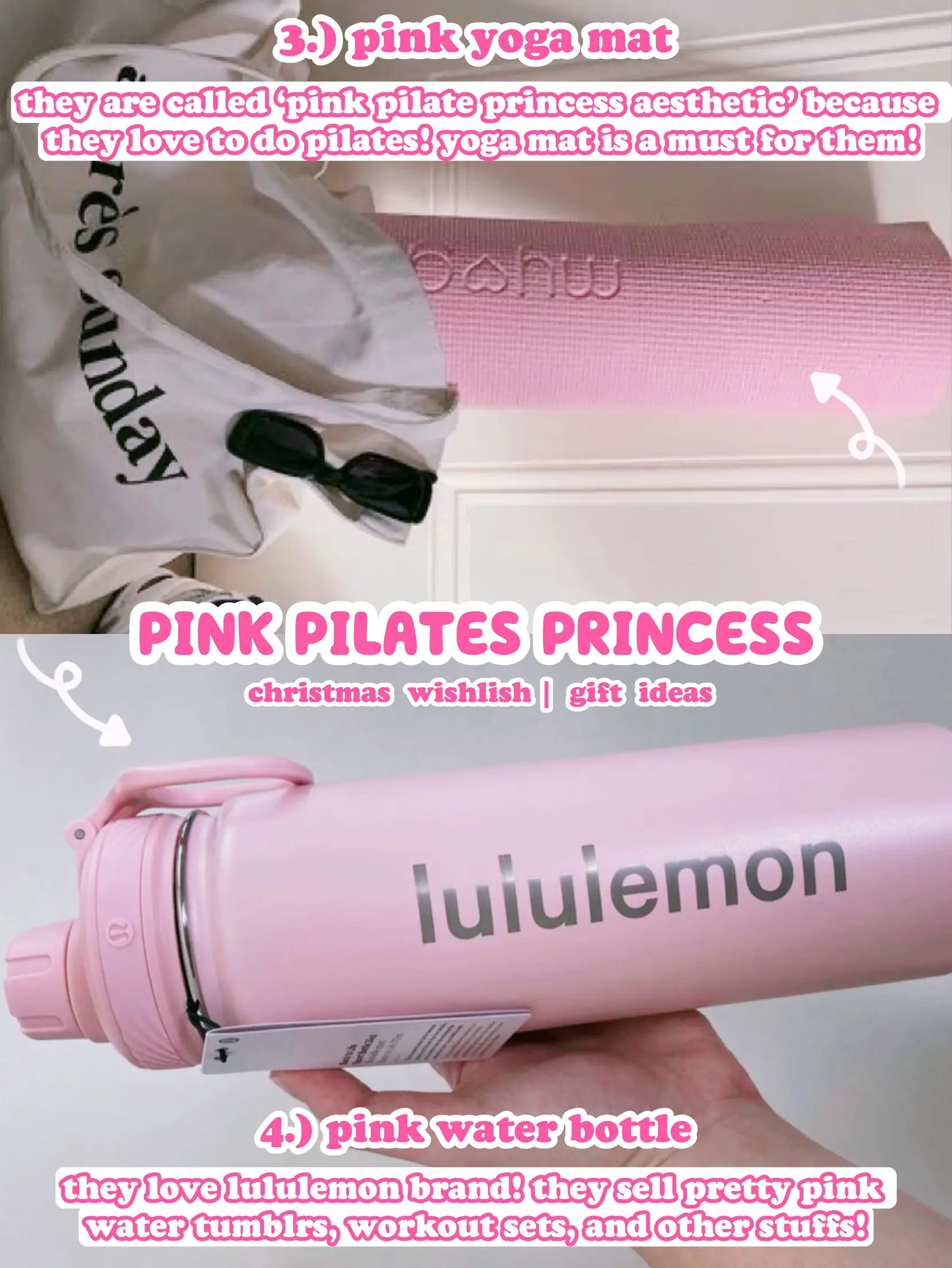 Pink pilates princess Christmas wishlist and gift ideas 🛍 #coquetteae