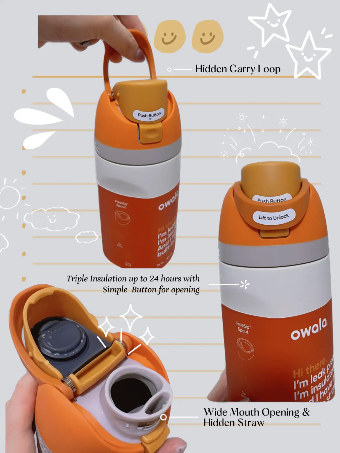 How to replace the button on an owala waterbottle #owala #owalawaterbo, Owala  Water Bottles