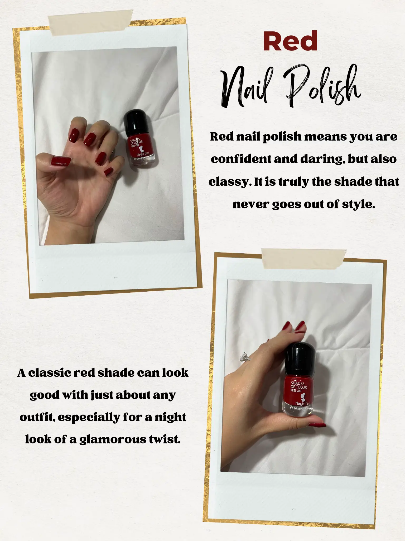 Red or Nude? | What your nail color says about you | Gallery posted by Anis  Shahira | Lemon8