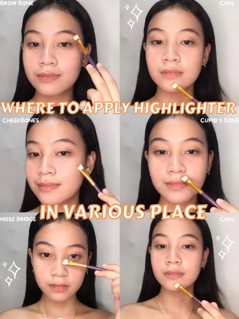 Use A Highlighter To Brighten Your Face. Highlighter Can Be Used To Brighten Your Cheekbones, Brow Bone, And Cupids Bow. This Can Help To Make Your Face Look More Sculpted And Radiant.