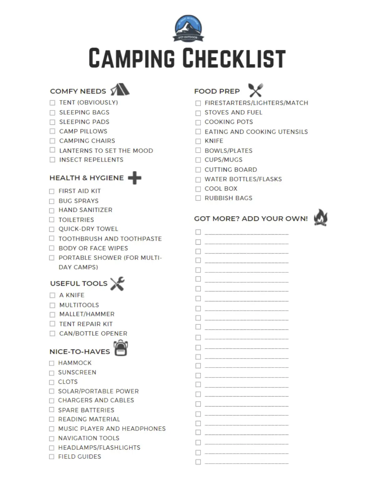 Camping Checklist Essentials  The Necessities You Need When