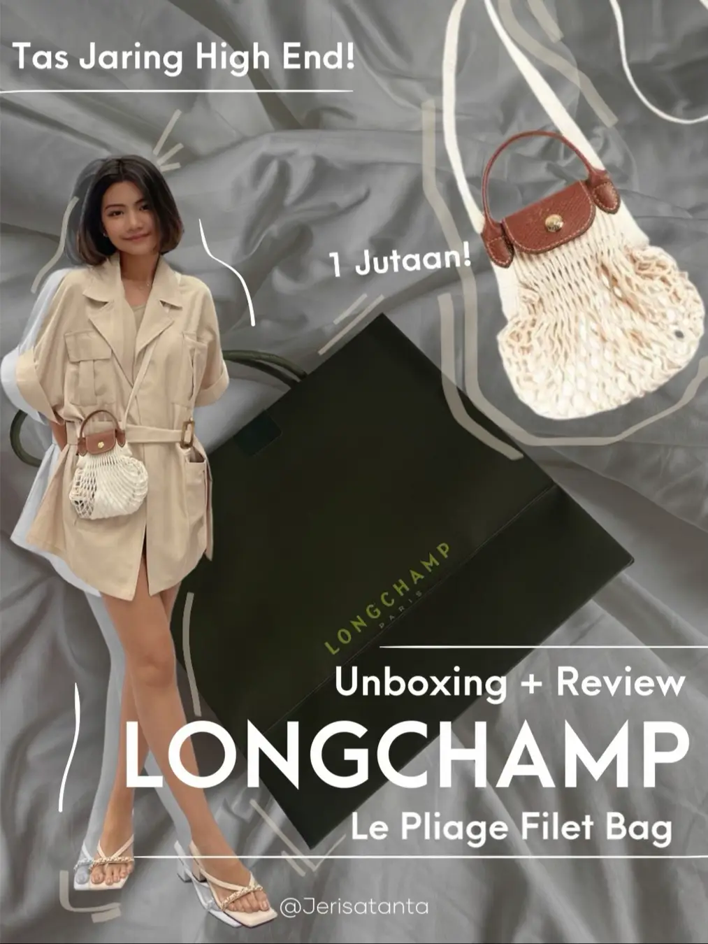 Longchamp The Ecru Filet Fold