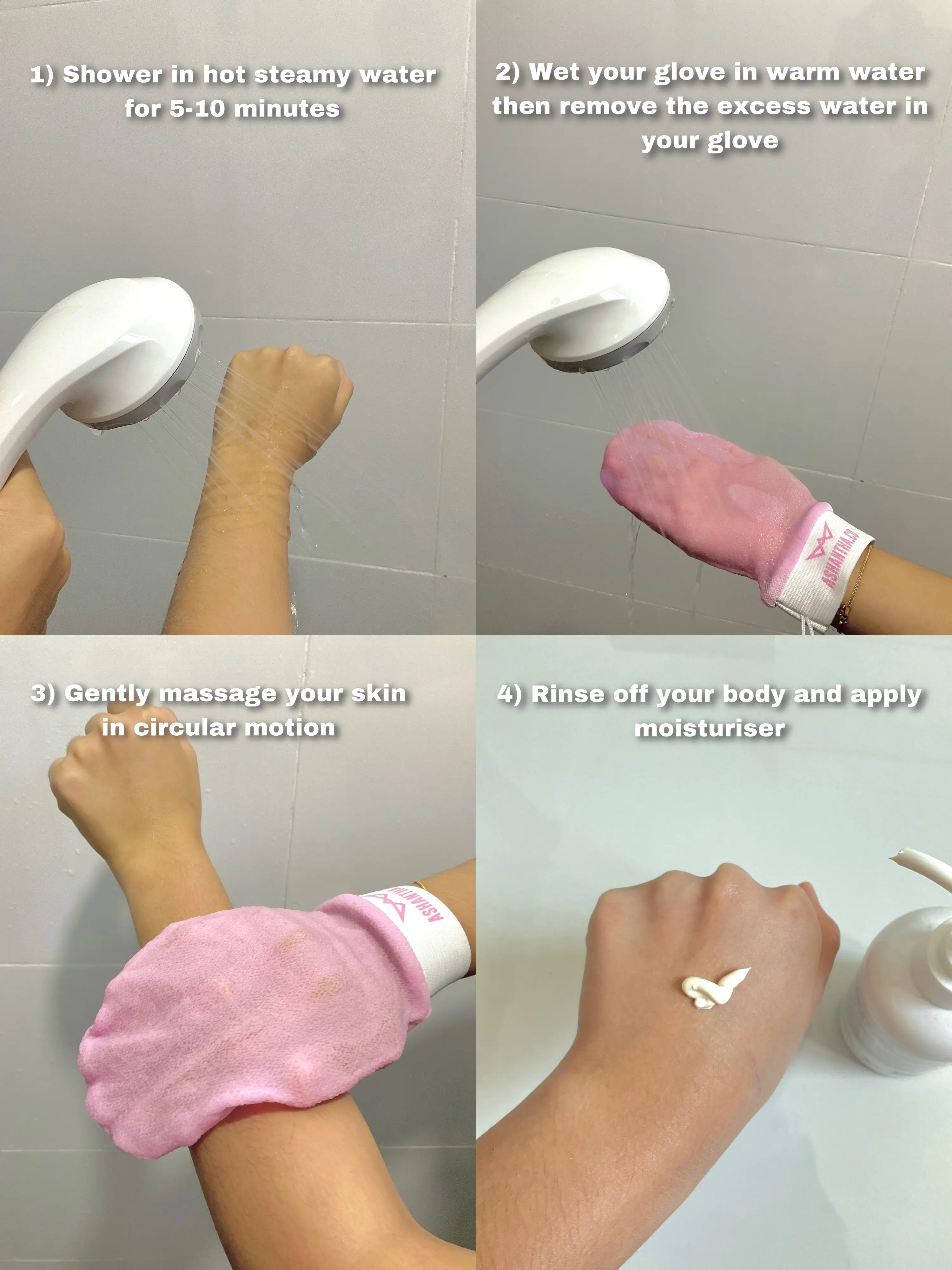 How To Use Exfoliating Glove | แกลเลอรีที่โพสต์โดย ashantharosary | Lemon8