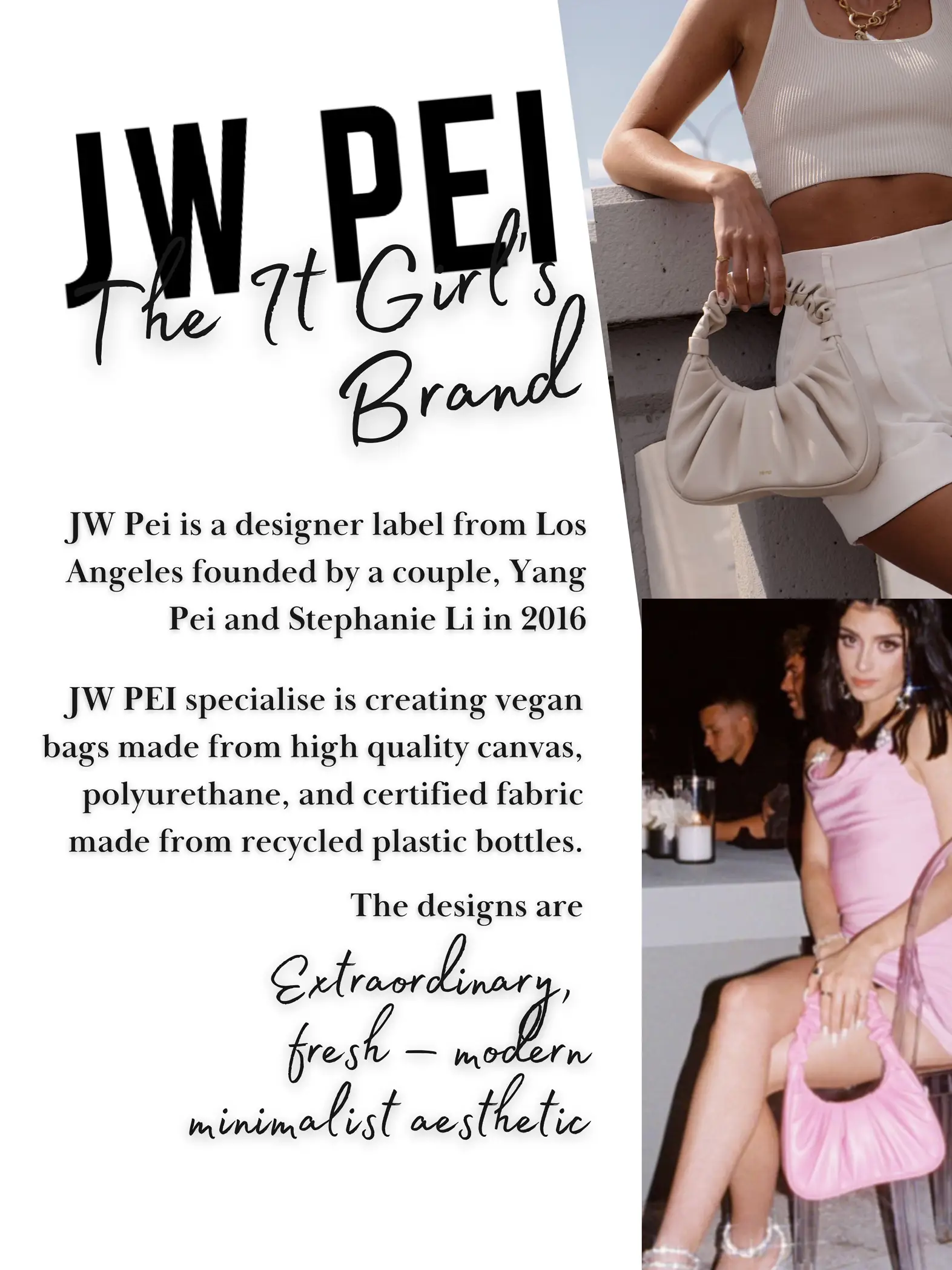 JW PEI Official Site - Affordable Luxury Designer Vegan Brand