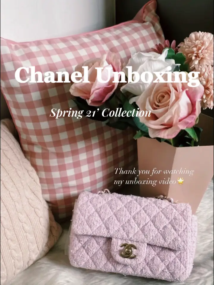 Unbox my first ever tweed bag from Chanel with me💖, Video published by  etherealpeonies