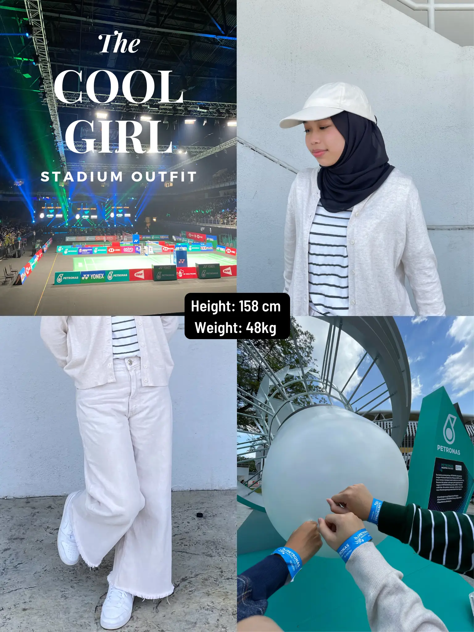 Cool Girl Stadium Outfit in Beige Galeri disiarkan oleh Aina Athira Lemon8