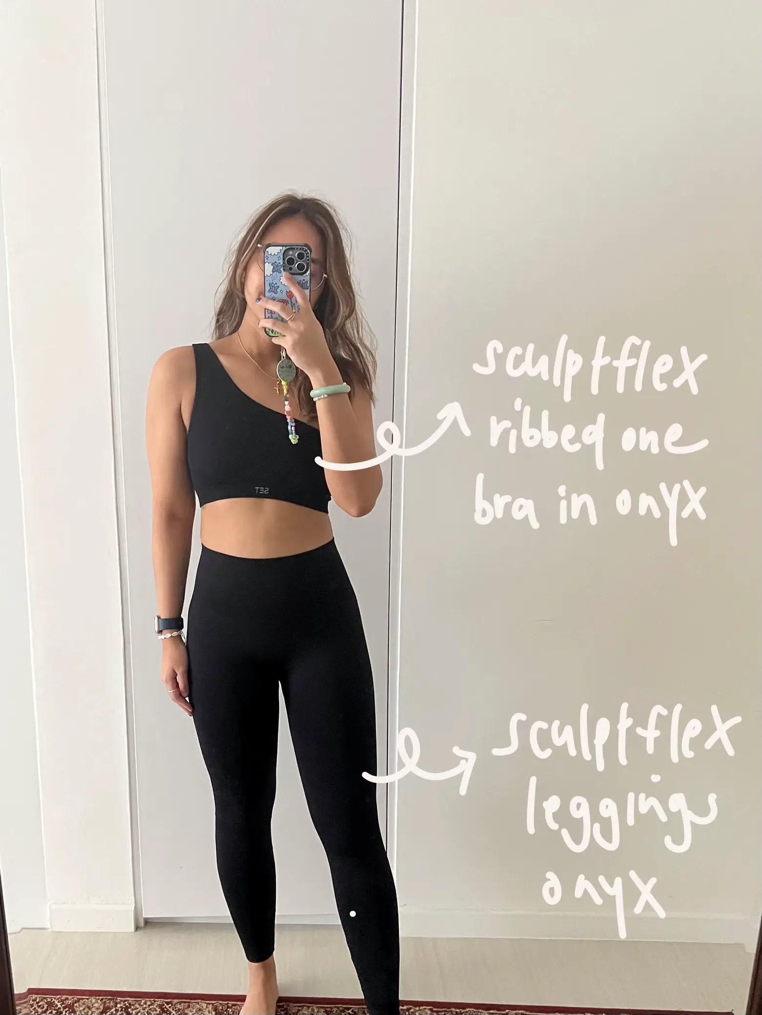 SETactive on Instagram: “Stone One Shoulder Bra + SCULPTFLEX Leggings