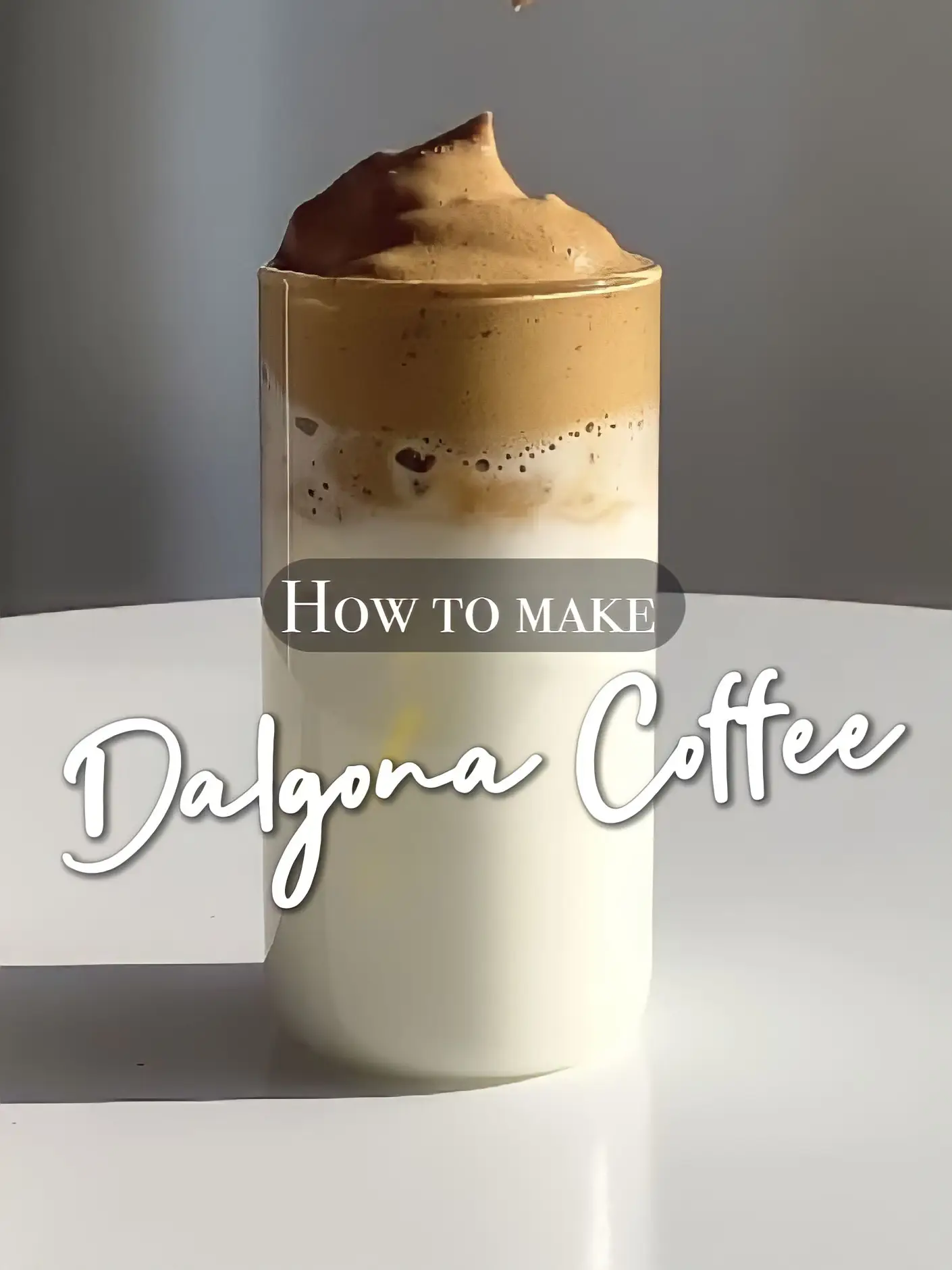 Upside Down Cold Brew Dalgona Coffee Recipe