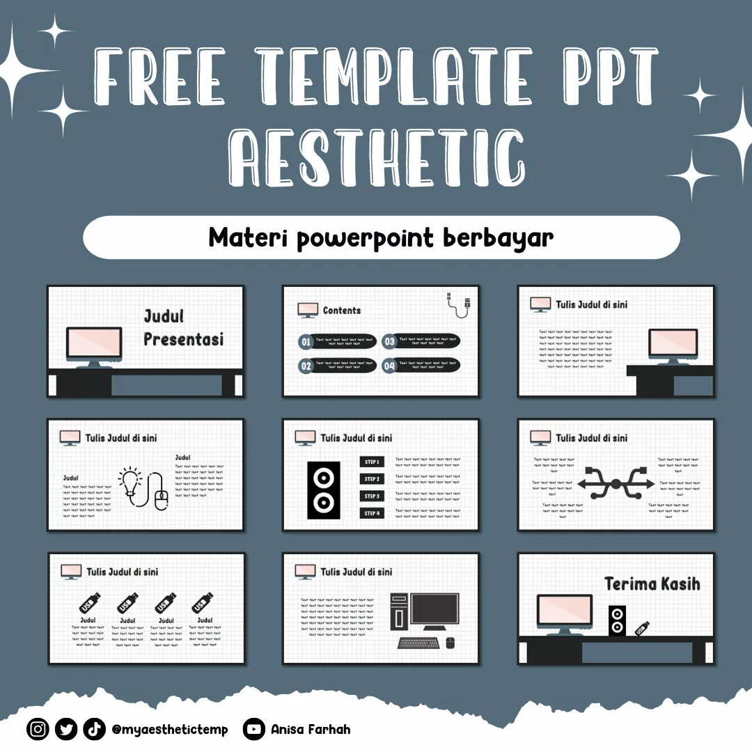 TEMPLATE POWERPOINT AESTHETIC Galeri diposting oleh myaesthetictemp Lemon8