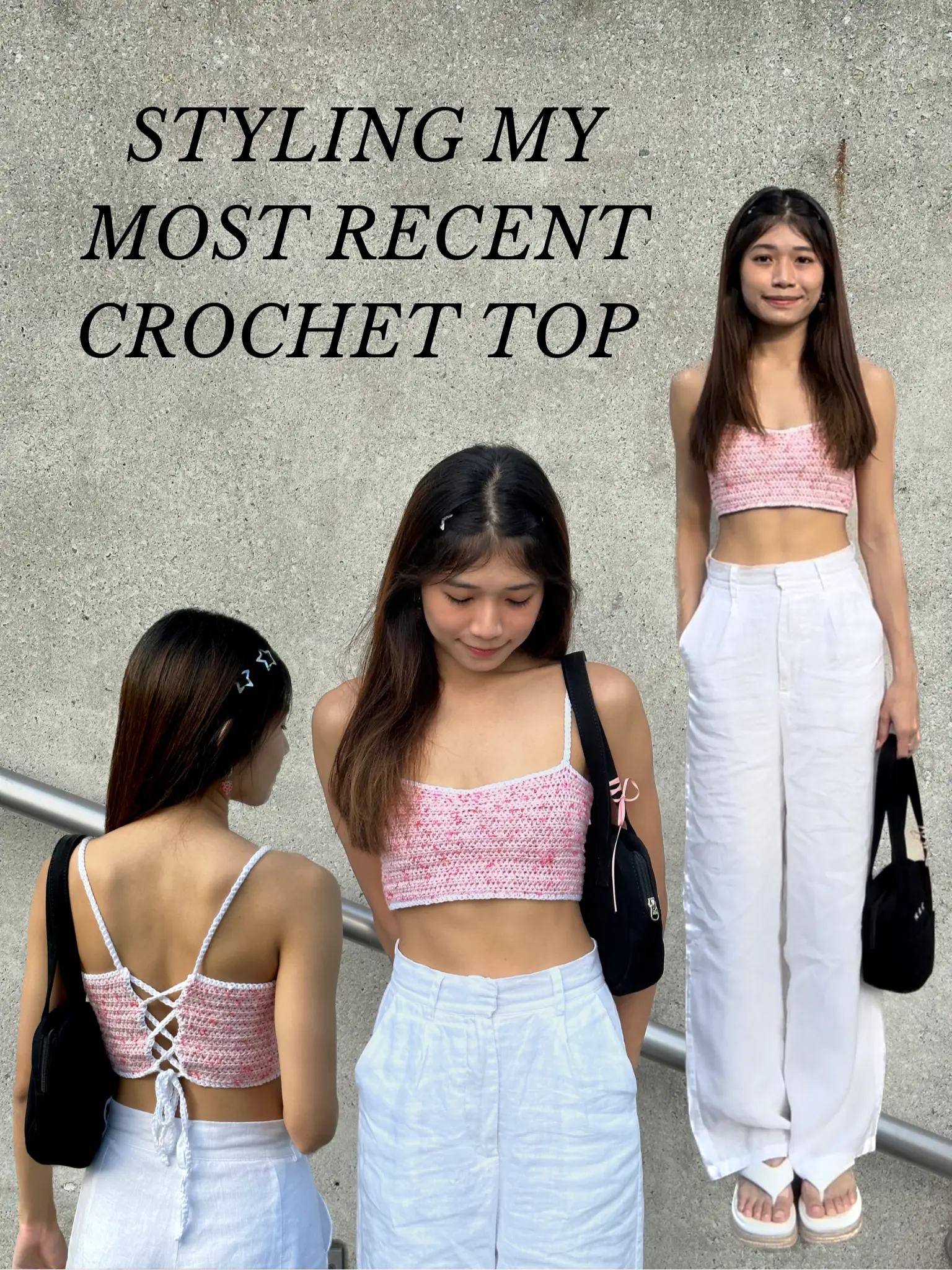 Fit Inspo, Pink Sweetheart Crochet Top