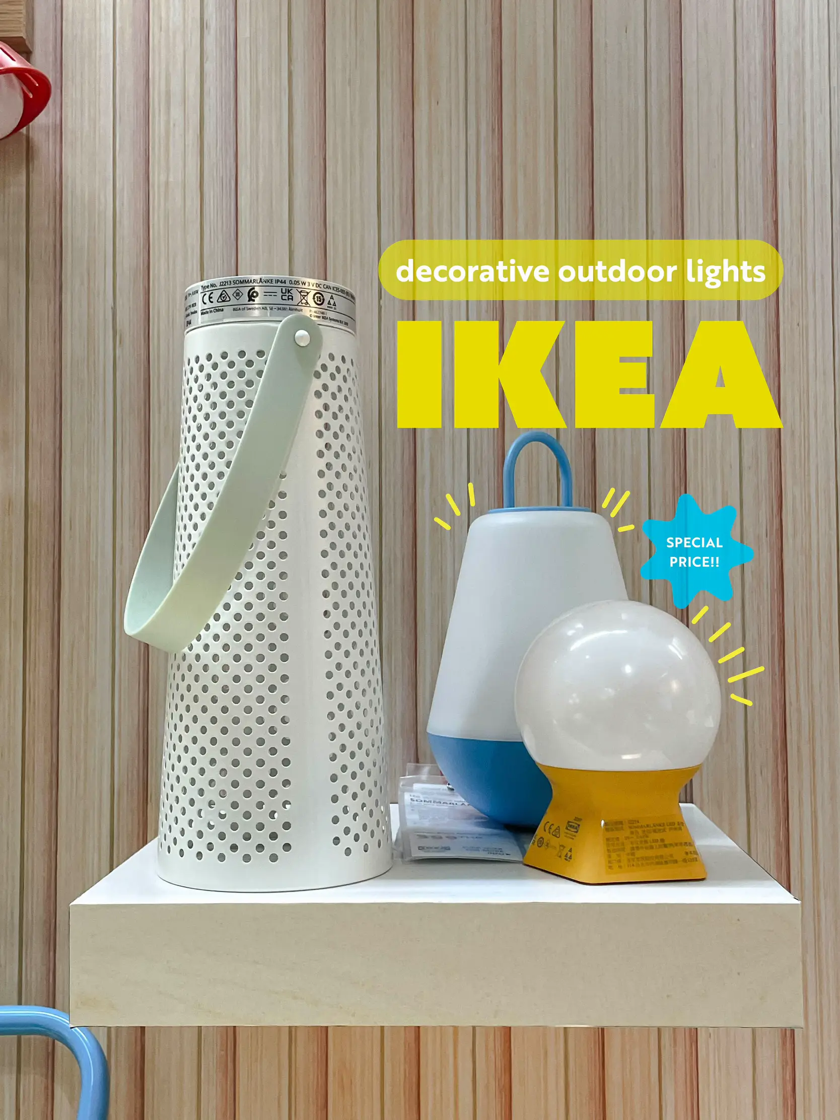 SOMMARLÅNKE LED table lamp, yellow mini/battery operated outdoor, 47/8 -  IKEA