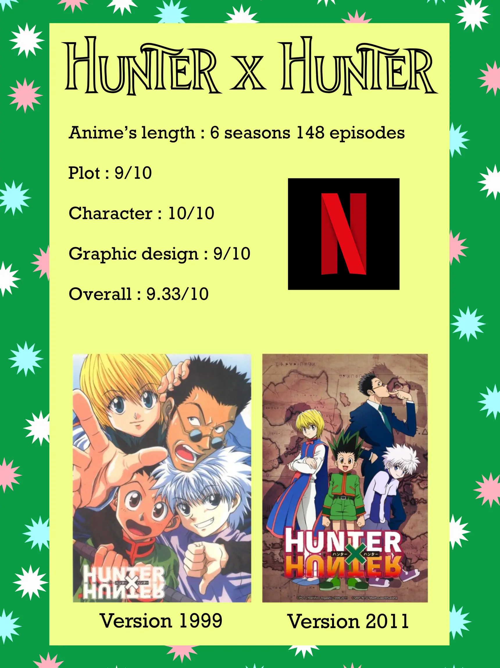 Hunter x Hunter 1999 and 2011 Review 