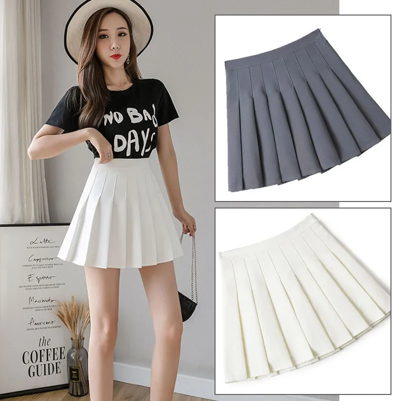 Korean fashion shop white tennis skirt