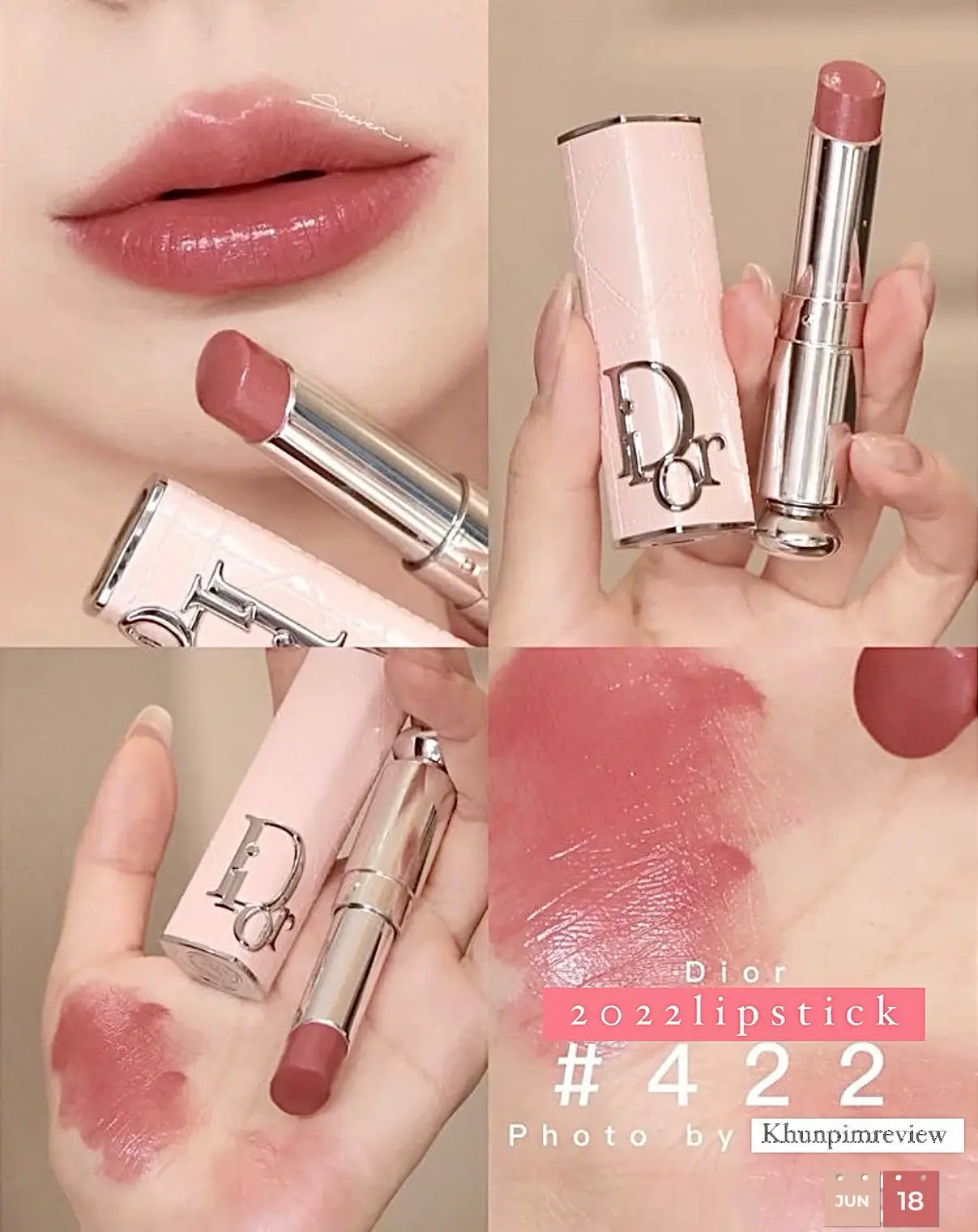 Dior Rose Des Vents #422 Dior Addict Hydrating Shine Lipstick