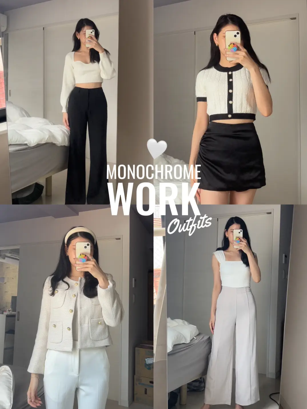 monochrome corporate girl work outfits🤍, Gallery posted by Mandy Wong