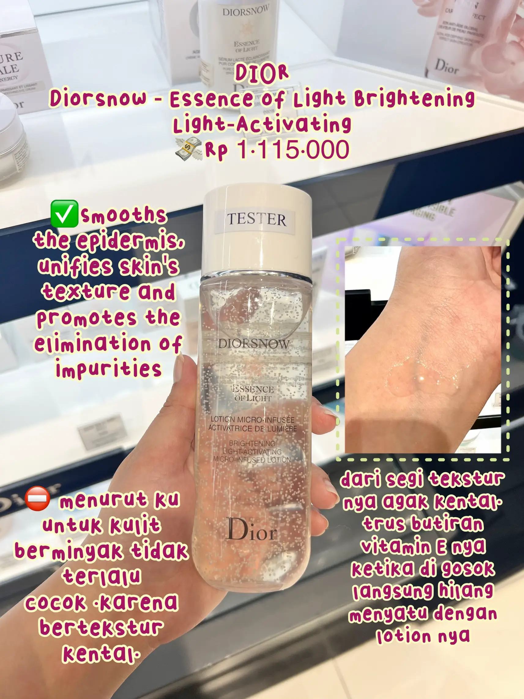 Diorsnow essence of 2025 light lotion review