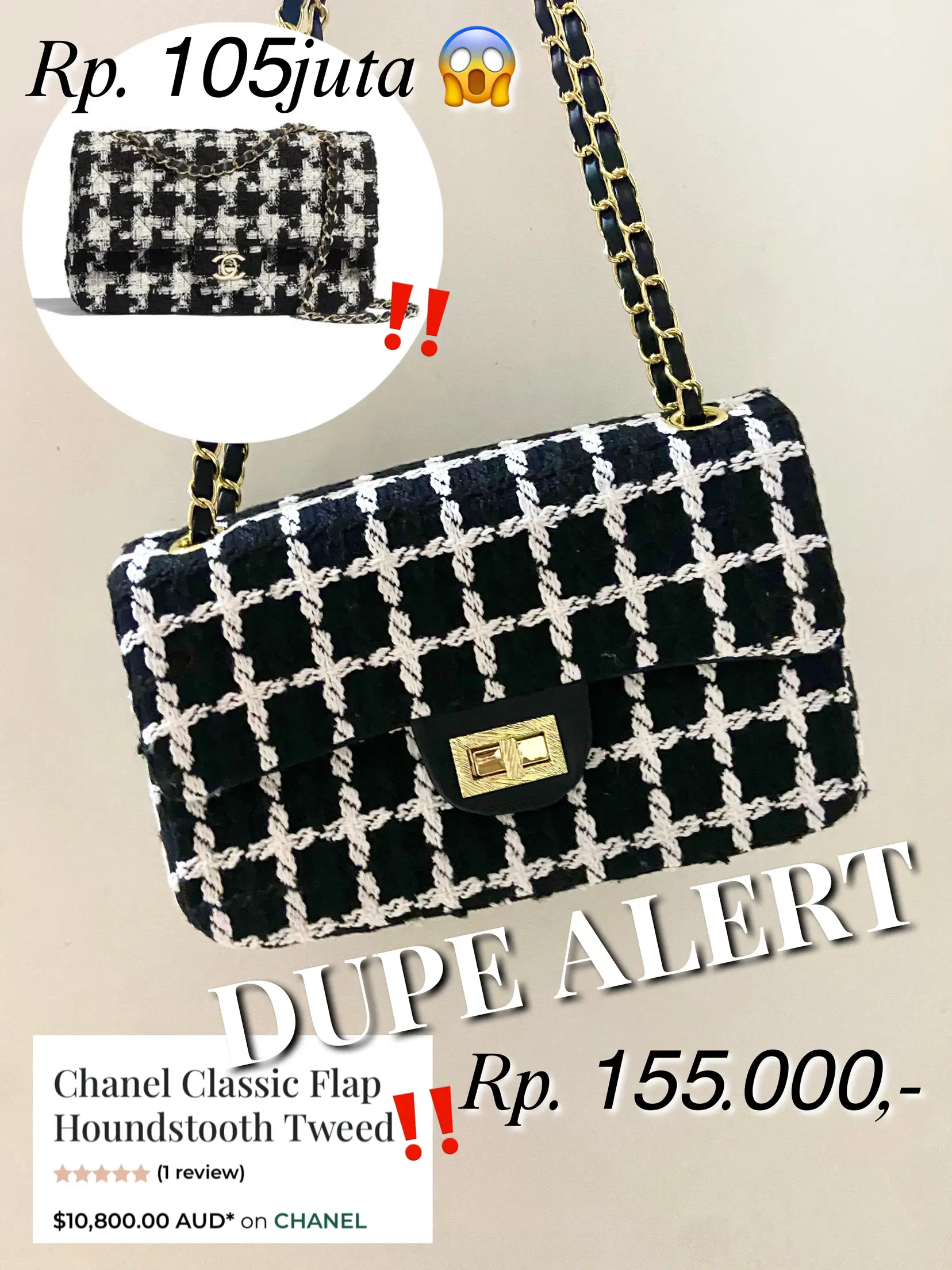 CHANEL CLASSIC HOUNDSTOOD TWEED DUPE TER-WORTH IT‼️