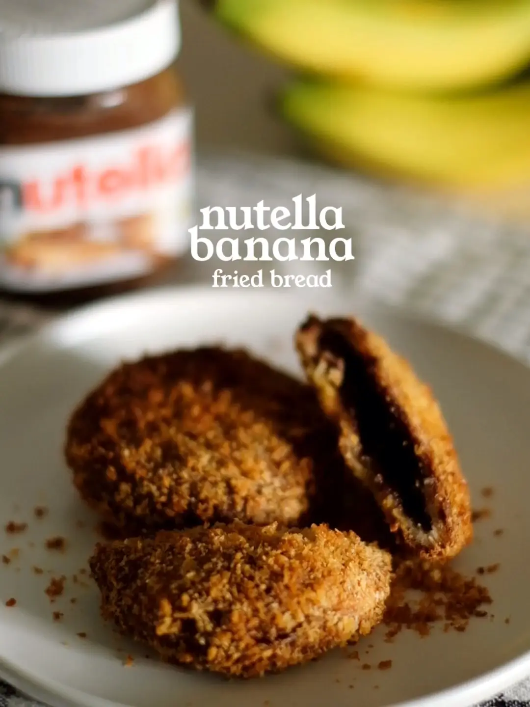 fried bananas with nutella