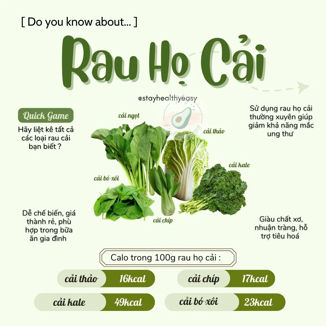 DO YOU KNOW WHAT ABOUT] : Rau họ cải 🥬 | Bộ sưu tập do ...