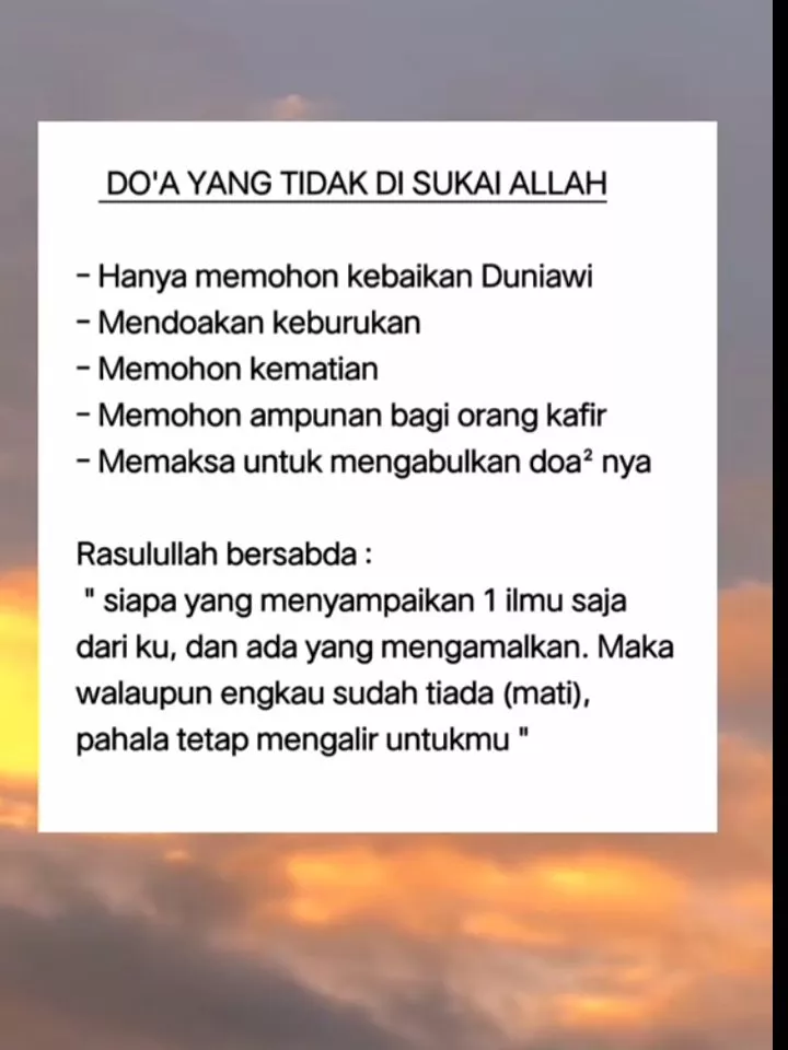 Do'a mohon ampunan dari ALLAH…