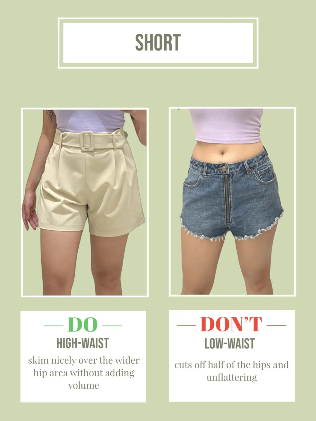 Denim Shorts by Body Type