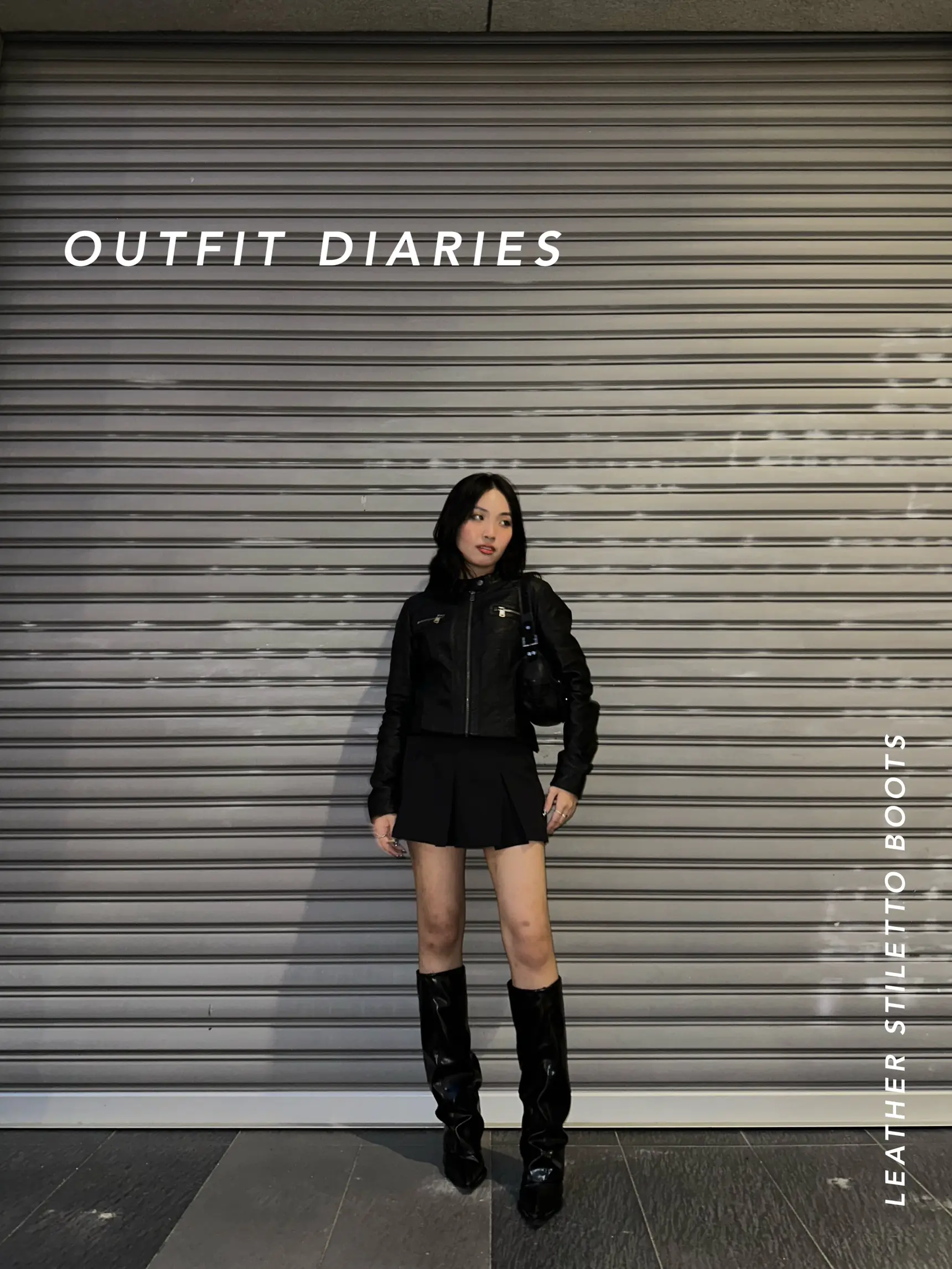 outfit diaries leather stiletto boots Gallery posted by