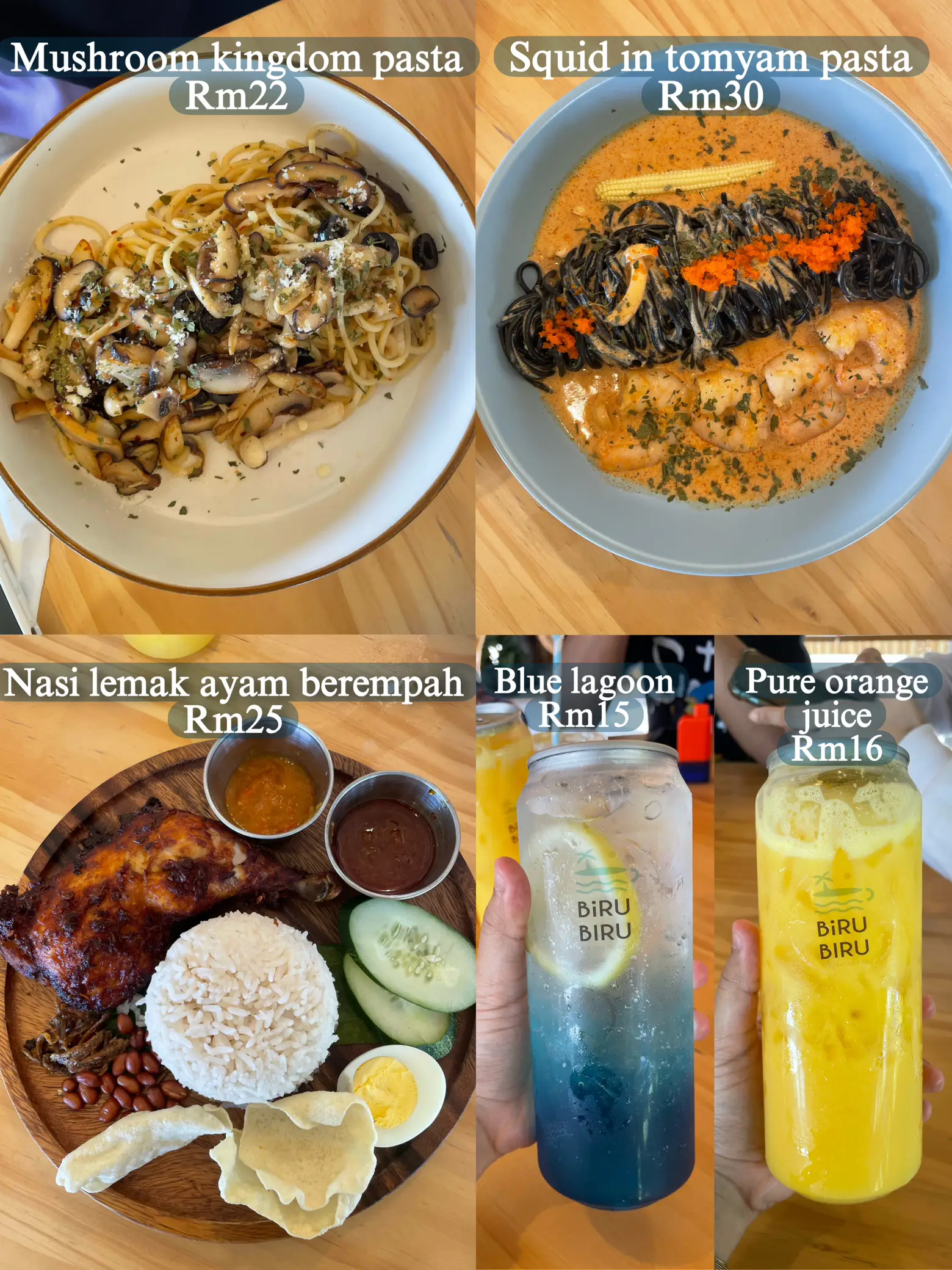 Biru Biru Cafe Penang Menu - Carian Lemon8