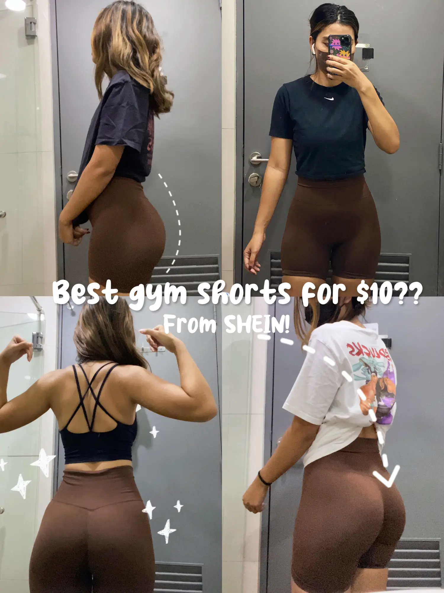 my top 5 favorite shein activewear shorts!! most are under $10 and